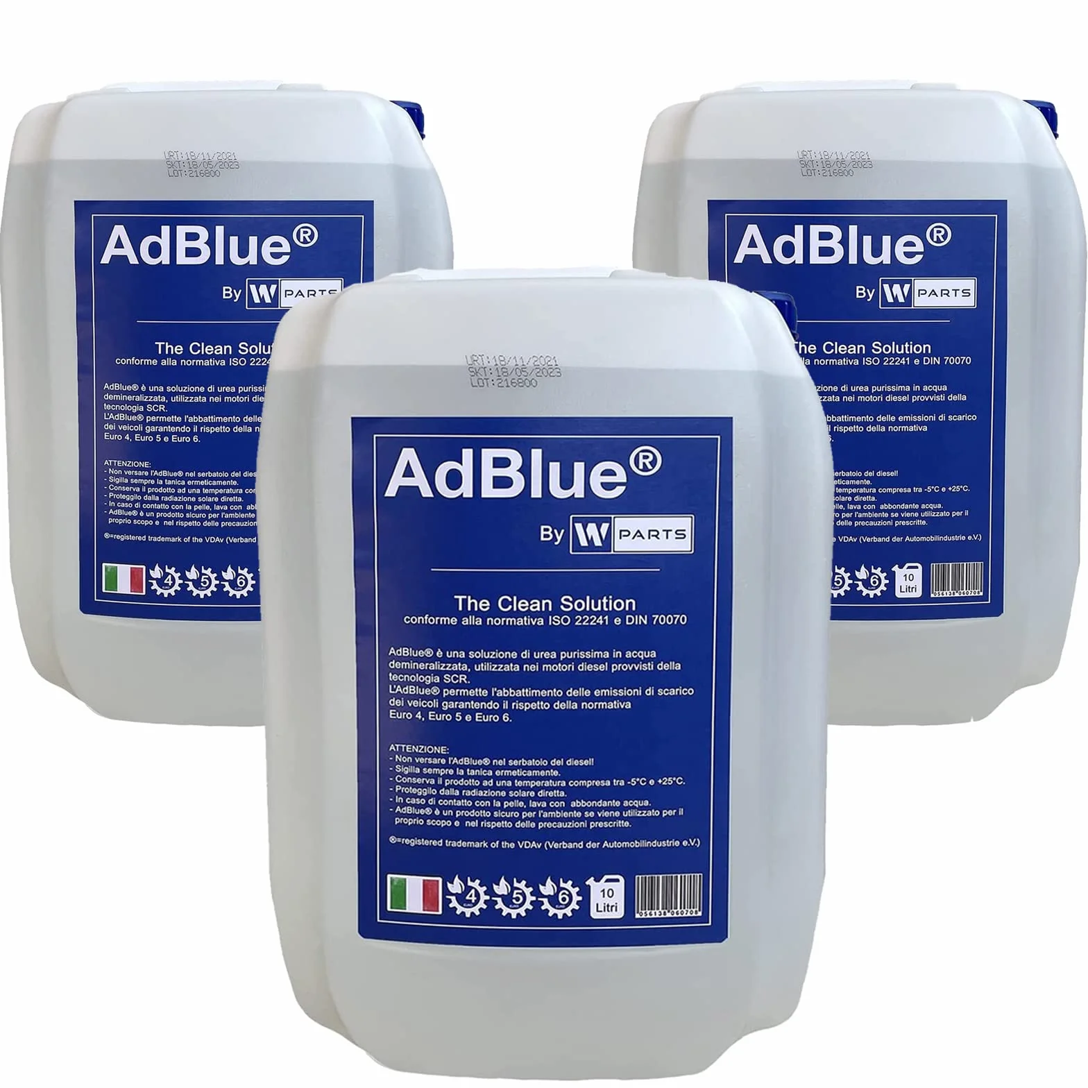 W-Parts ADBLUE Fusto 10 Litri Euro 4 5 6 SCR Auto