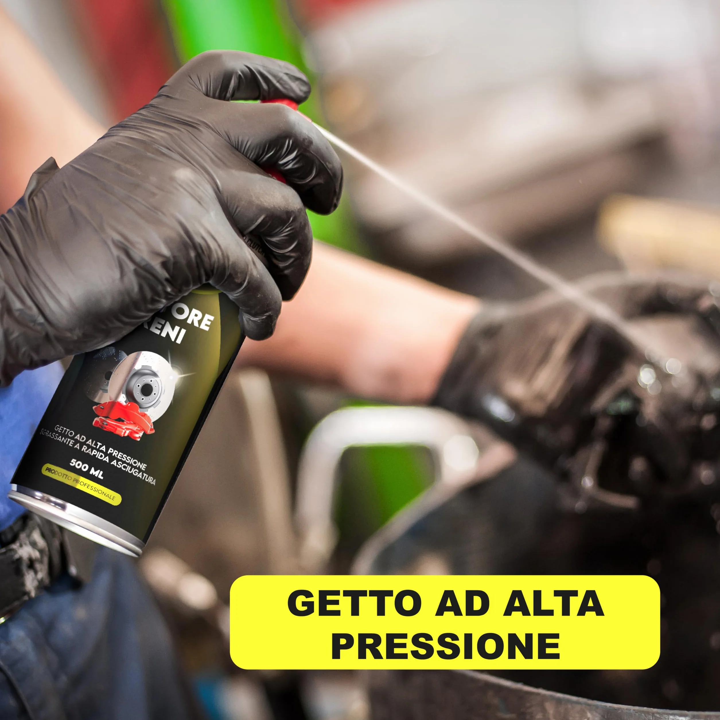 Pulitore Freni Spray 500ml Professionale – Sgrassante Rapido per Auto, Moto e Bici – Rimuove Grasso, Olio e Ferodo Senza Residui – Sicuro su Plastiche e Gomma con Valvola 360°