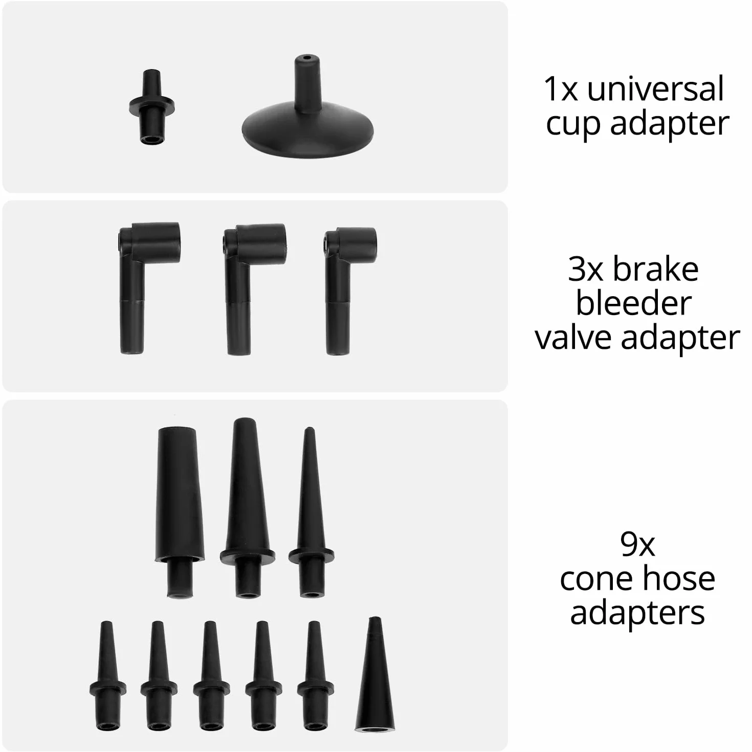 QWORK Kit di spurgo Freni con Pompa a Vuoto, manometro e adattatori universali per Auto Camion Moto