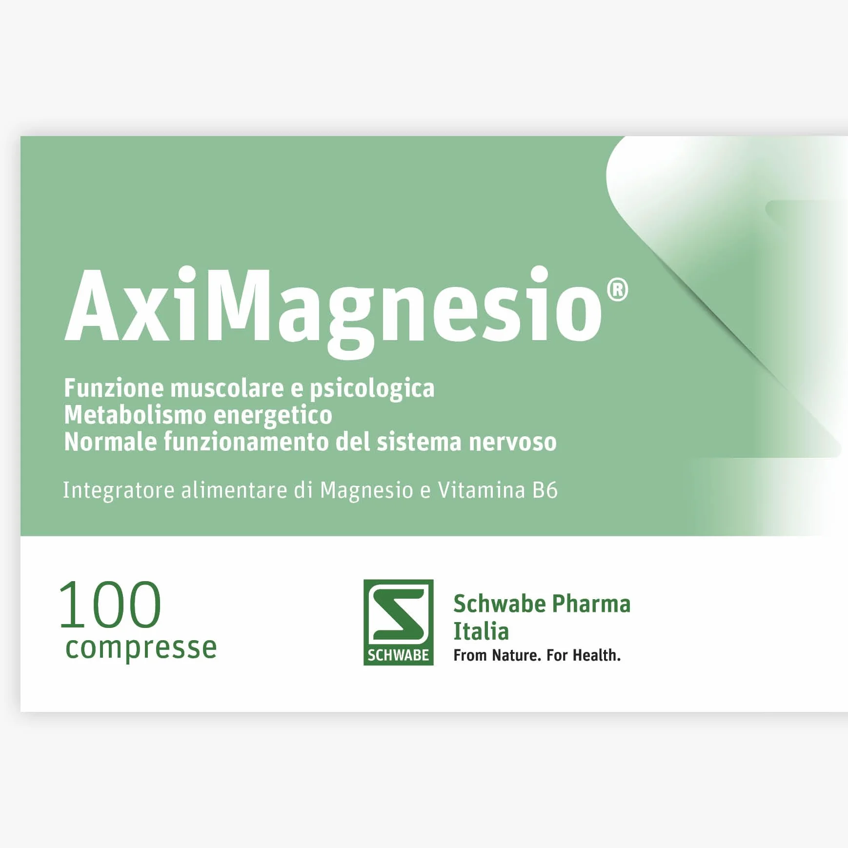 Pegaso Aximagnesio Integratore Alimentare di Magnesio, 100 Compresse, 134 g