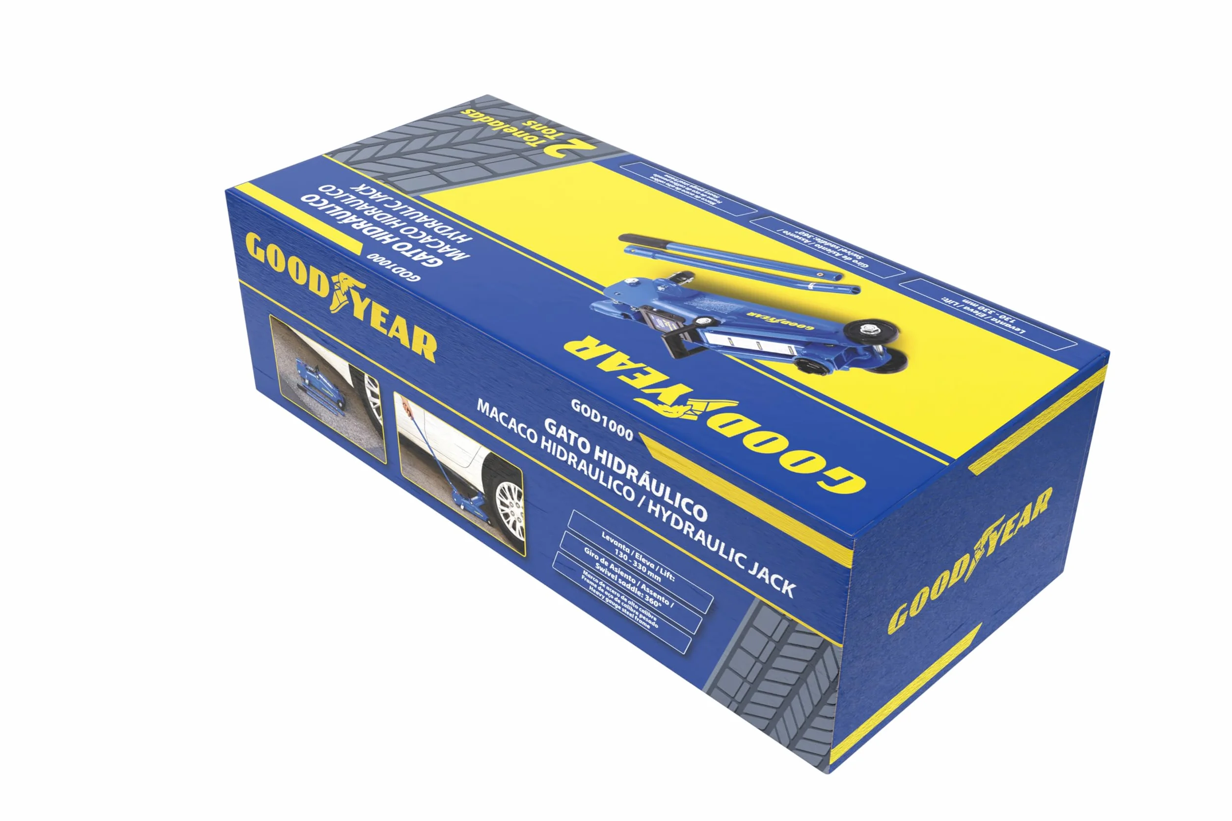 Goodyear GOD1000 Martinetto Idraulico a Carriola 2 Tonnellate Blu