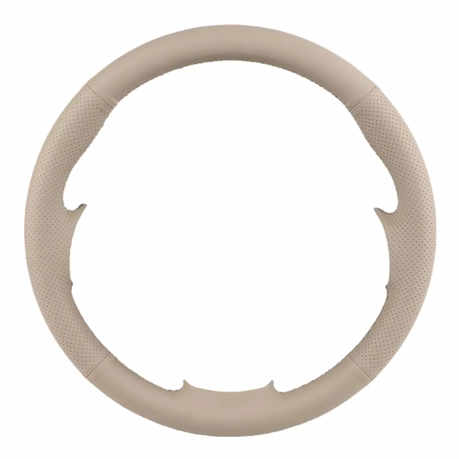 Coprivolante Per Fiat Per 500 2007-2015 500e 2014-2018 Per 500C 2014-2017 Coprivolante In Microfibra E Pelle Auto Copri Volante(BEIGE)