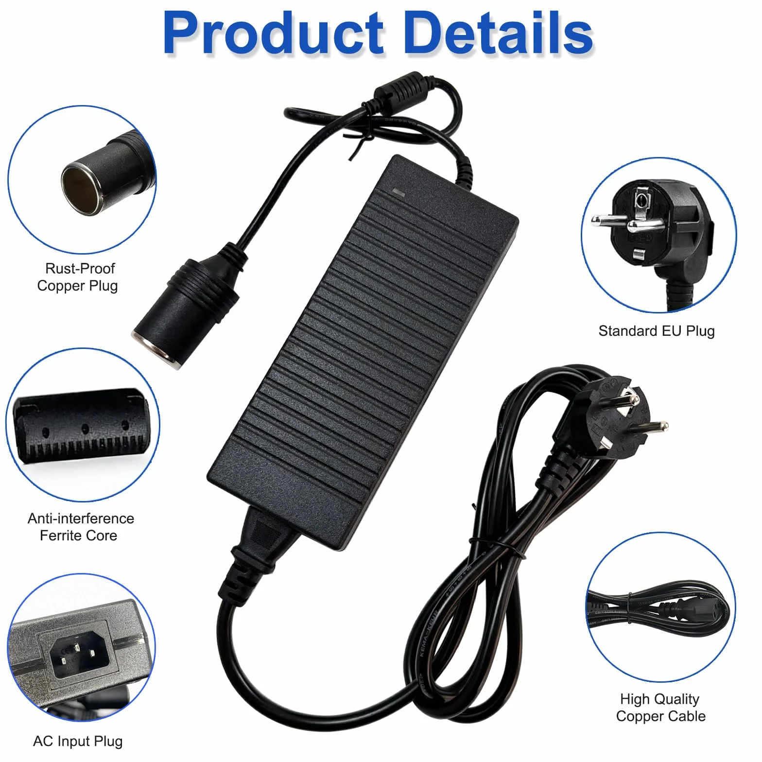 Adattatore da AC a DC Presa Accendisigari Auto 240V a 12V 15A 180W Alimentatore Convertitore