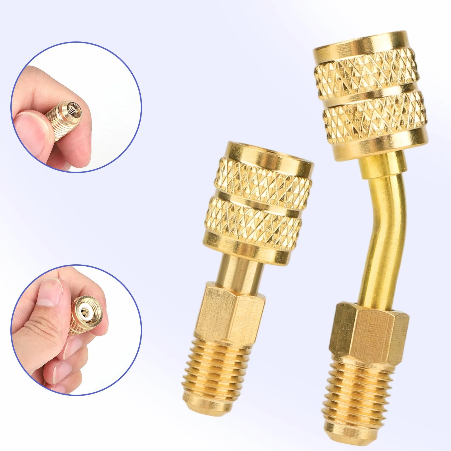 Adattatore R410a per Sistema Mini Split, Attacco Svasato Femmina 5/16 e Maschio 1/4, Estrattore Valvola per Apparecchiature HVAC