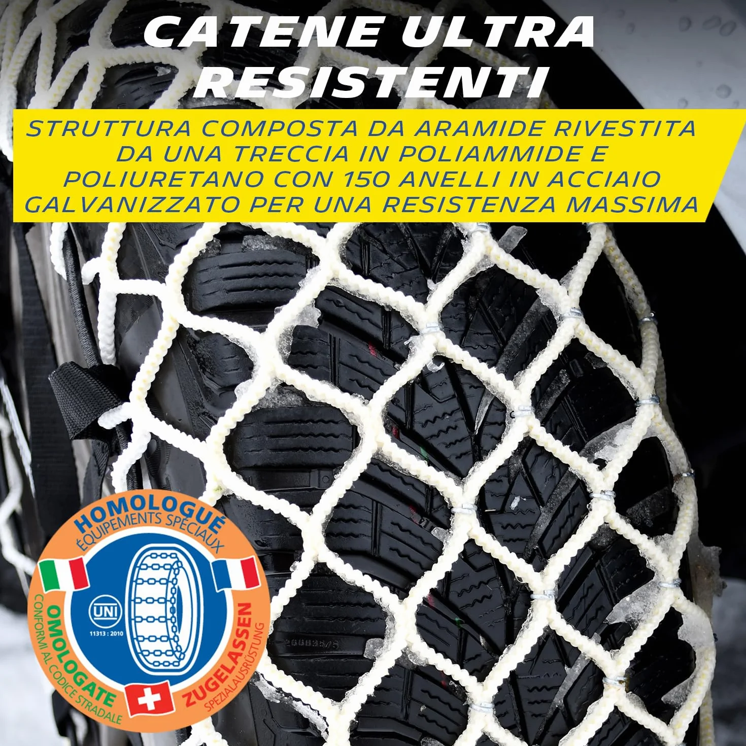 MICHELIN EASY GRIP Limited Catene da neve composite, resistenti e di rapido montaggio, E9