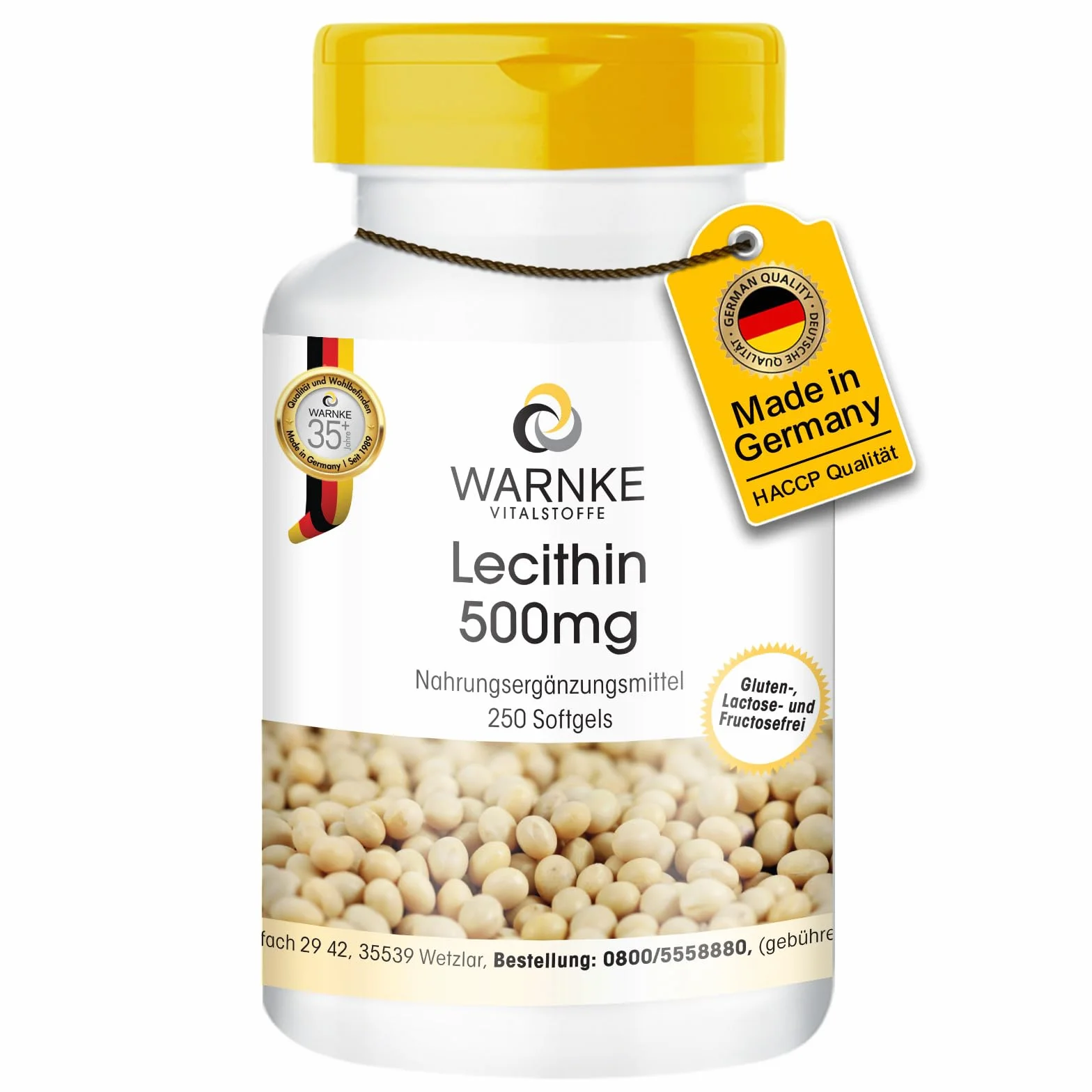 Lecitina 500mg 250 Softgel Warnke Vitalstoffe