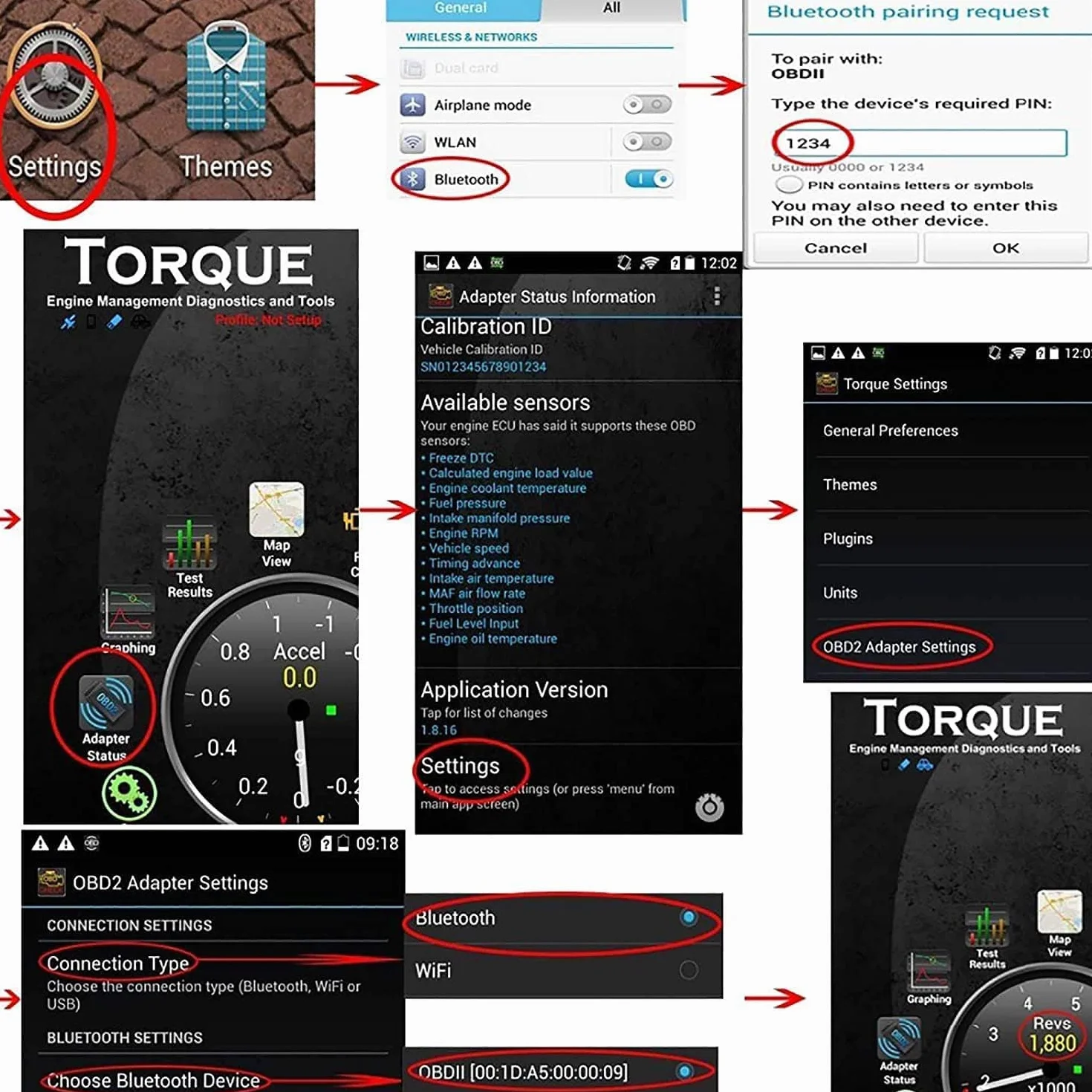 ELM327 OBD2 OBDII Scanner Bluetooth Reset Errori Kit Diagnostica Auto Moto Compatibile Android Windows