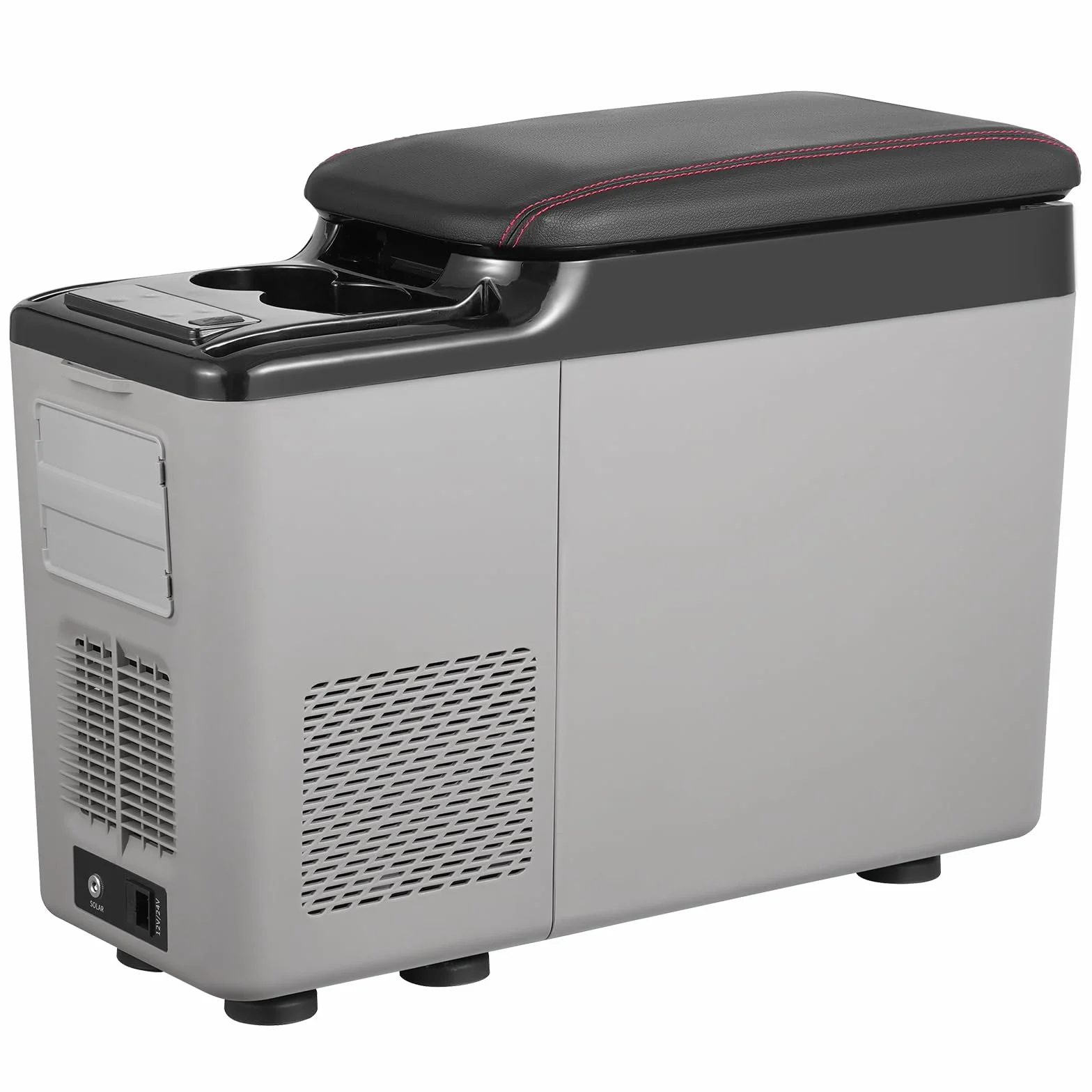 VEVOR Frigorifero per Auto, Frigorifero Bracciolo 12 V, Congelatore Zona Singola 15 L, Gamma Regolabile -20~20 ℃, Raffreddamento a Compressore 12/24 V CC e 100-240 V CA per Esterno, Campeggio
