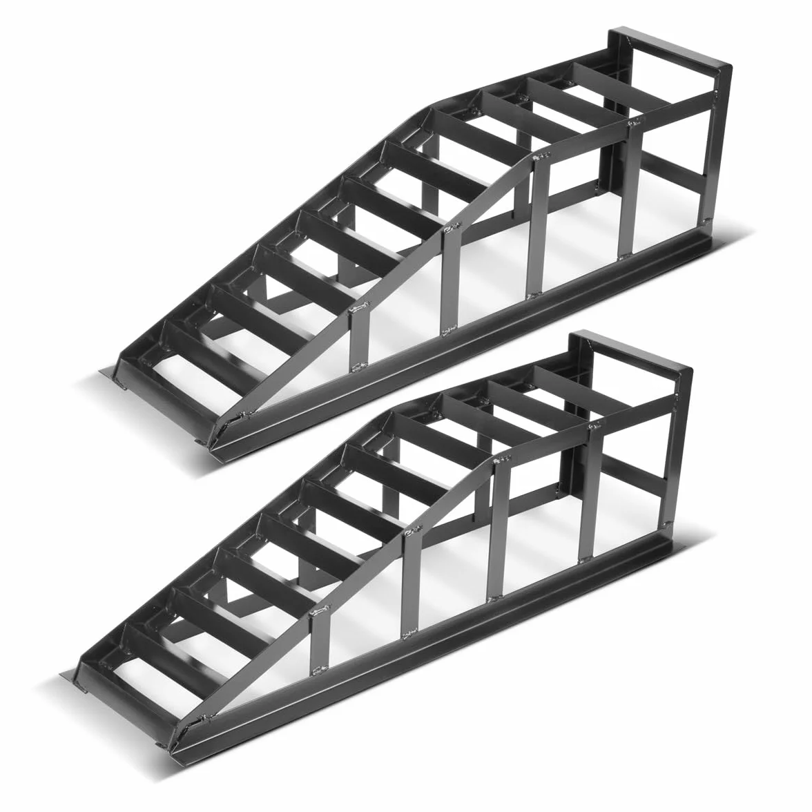 STAHLWERK GT-14 ST - Set di 2 rampe di carico da 2 tonnellate, cavalletto per auto, cavalletto per auto