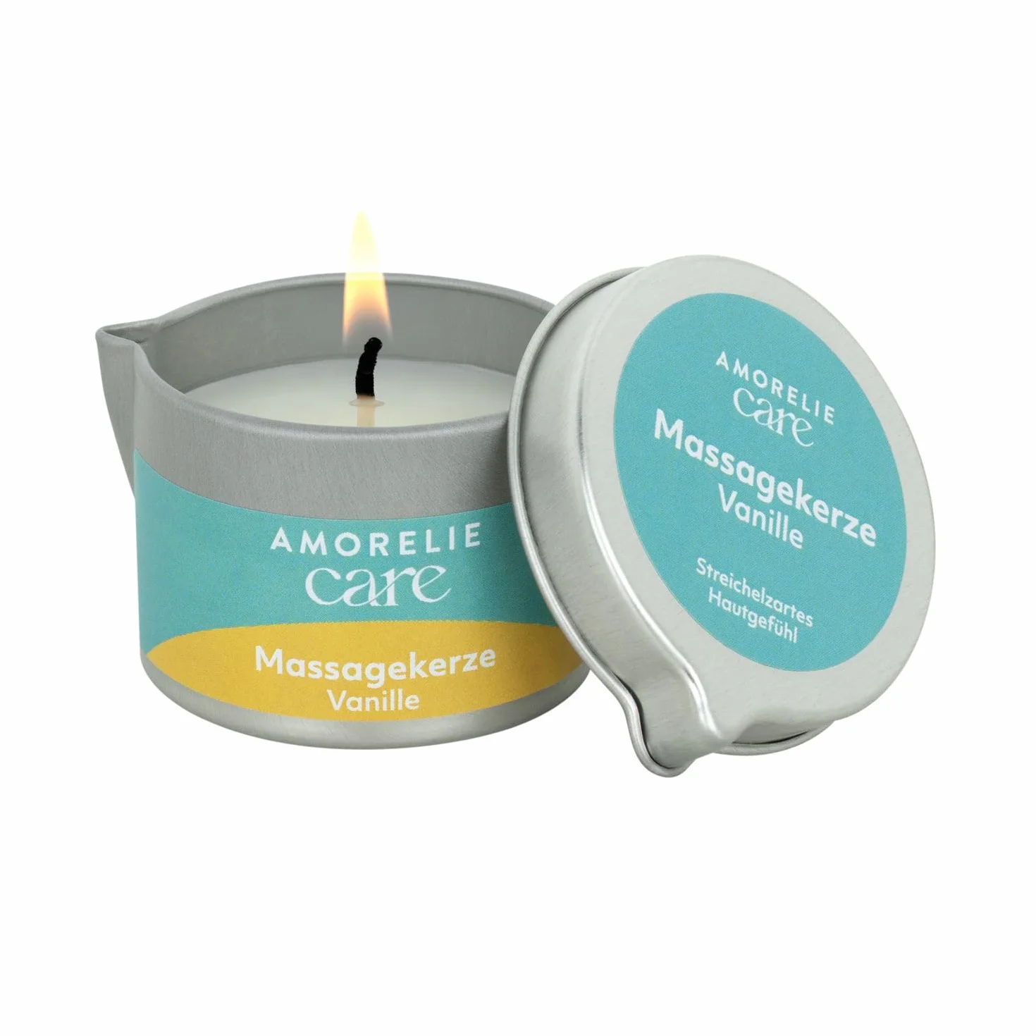 AMORELIE Care Candela da massaggio profumata alla vaniglia 50ml