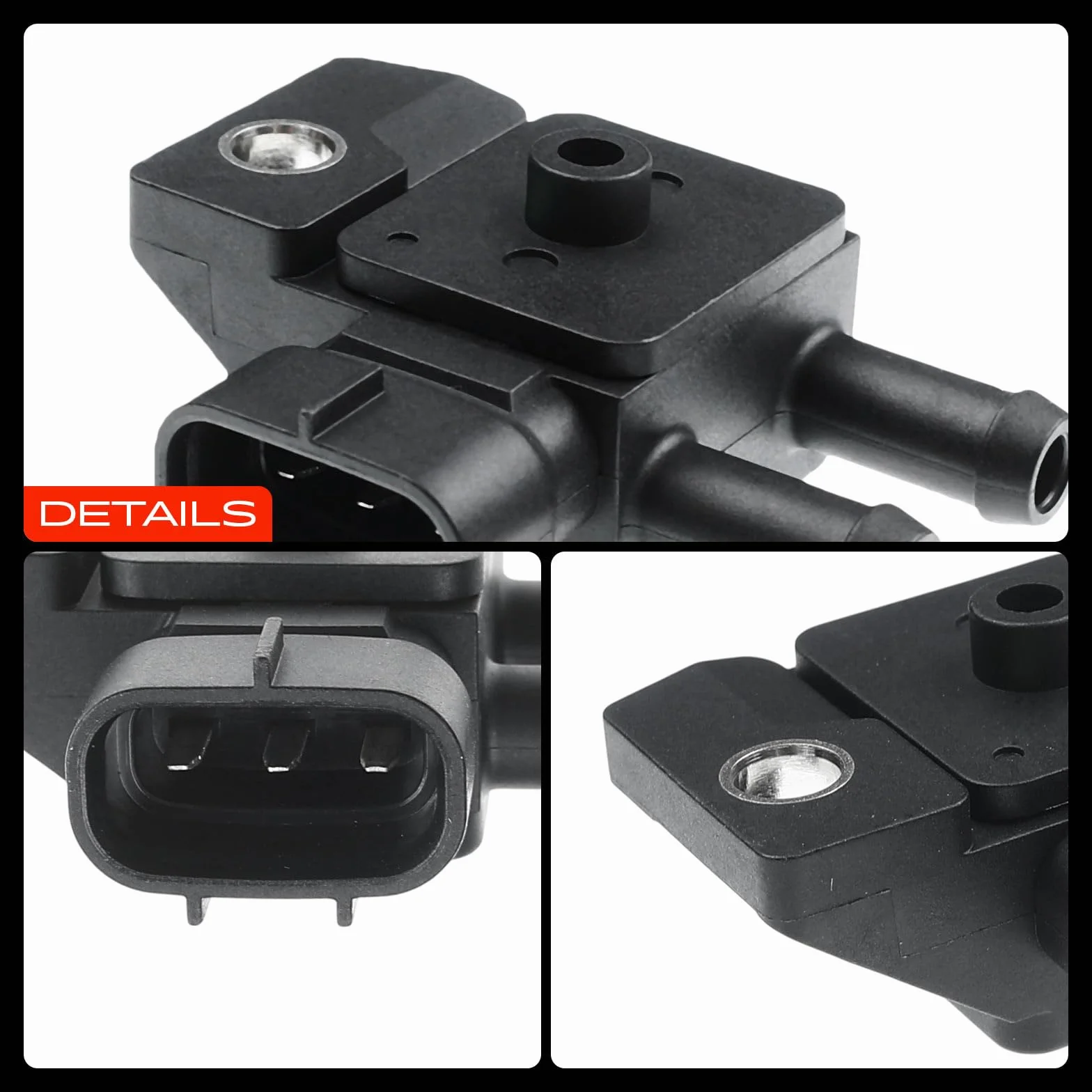 Frankberg Sensore pressione differenziale Pressione gas di scarico 3-Poli Compatibile con Qashqai II SUV J11 J11 i30 FD Sportage SL i40 CW VF i30 Station Wagon GD Replace# 392102A800