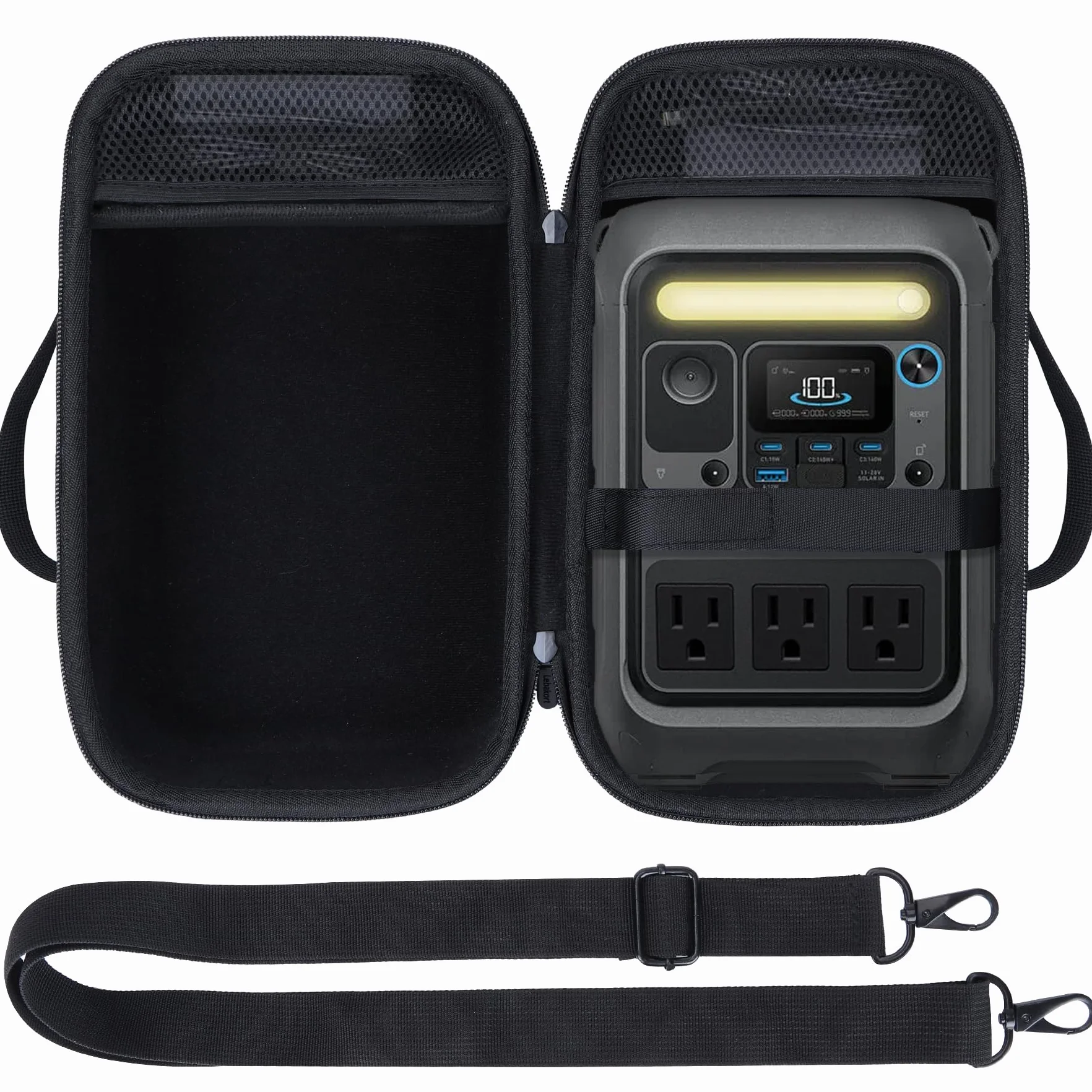 Lebakort Duro Viaggio Caso Custodia per Centrale elettrica portatile Anker Solix C300