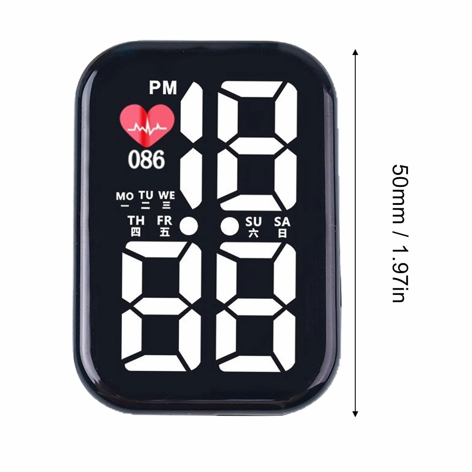 Mini orologio per auto, impermeabile, orologio digitale da cruscotto autoadesivo da 2 cm, per auto, camion, SUV, camper, bicicletta, barca, gadget per interni del veicolo, display intelligente HD per