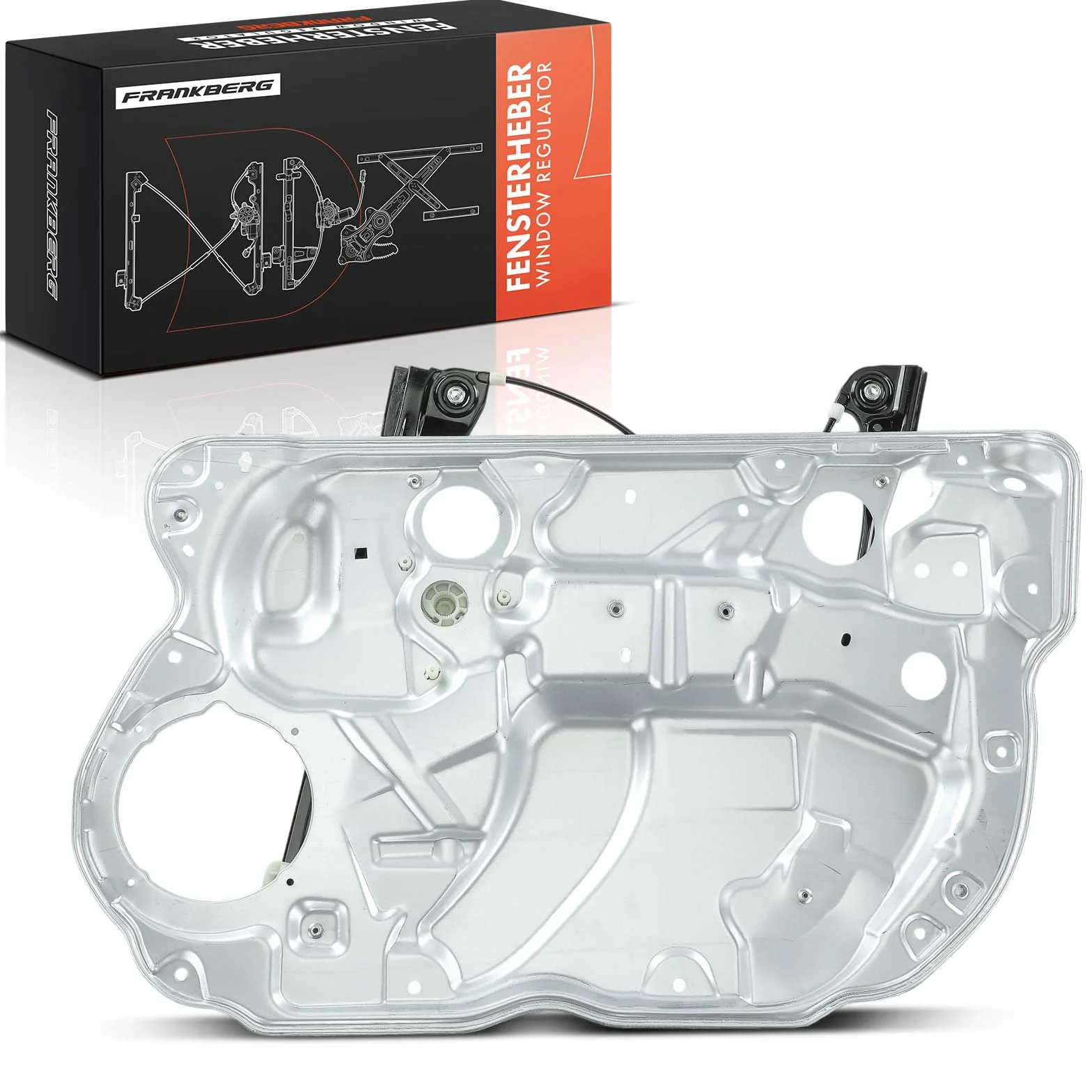 Frankberg Alzacristalli Alzavetro Elettrico Senza Motore Con Metall platte Anteriore destro 4/5 Porte Compatibile con Polo 9A 9N Berlina Polo Limousine 9A2 9A4 9A6 9N2 Replace# 6Q4837462J