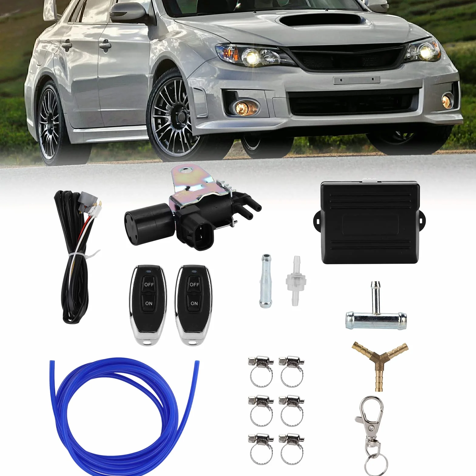 Kit Controller Universale per Valvola di Ritaglio di Scarico Wireless per Auto | Controllo Professionale, Condizioni Ottimali, Installazione Semplice | Metallo + Plastica + Gomma