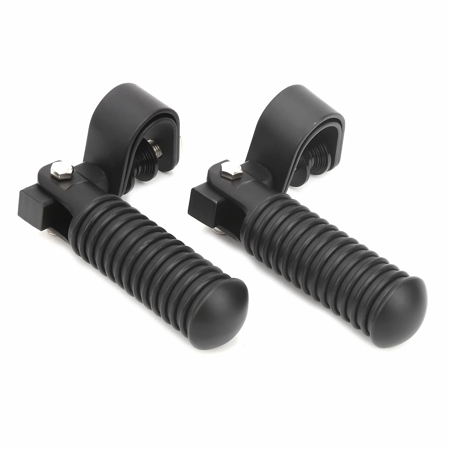 Yosoo Health Gear Pedane Pieghevoli per Moto 25 mm/1 Pollice Coppia Supporti Poggiapiedi a Morsetto Barra Protezione Black