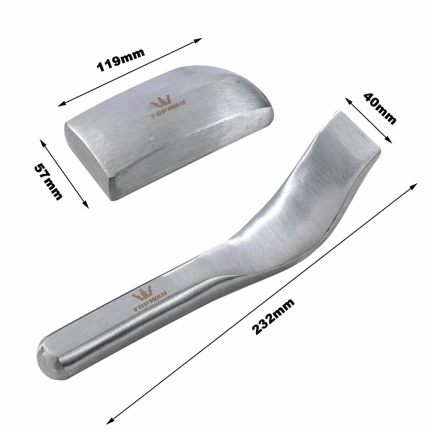 TOPWAY Set di 6 attrezzi professionali per riparazione ammaccature, manico in fibra di vetro, martello, carrelli, per la rimozione di ammaccature e carrozzeria, modello 454231
