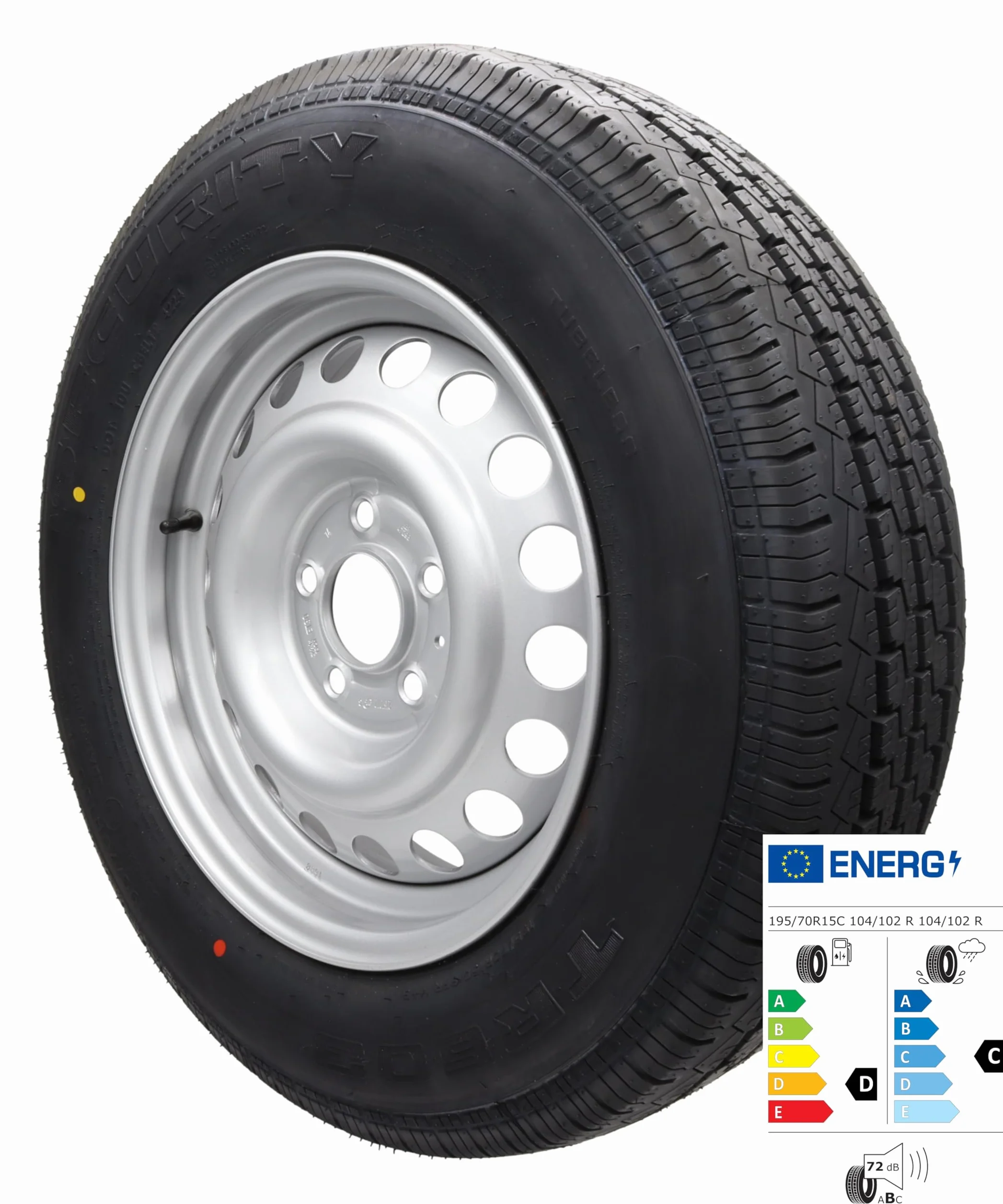 p4U Ruota completa | 195/70R15C 5,5Jx15 112x5 8PR TR603 ET30 - Rimorchio ruota rimorchio, m