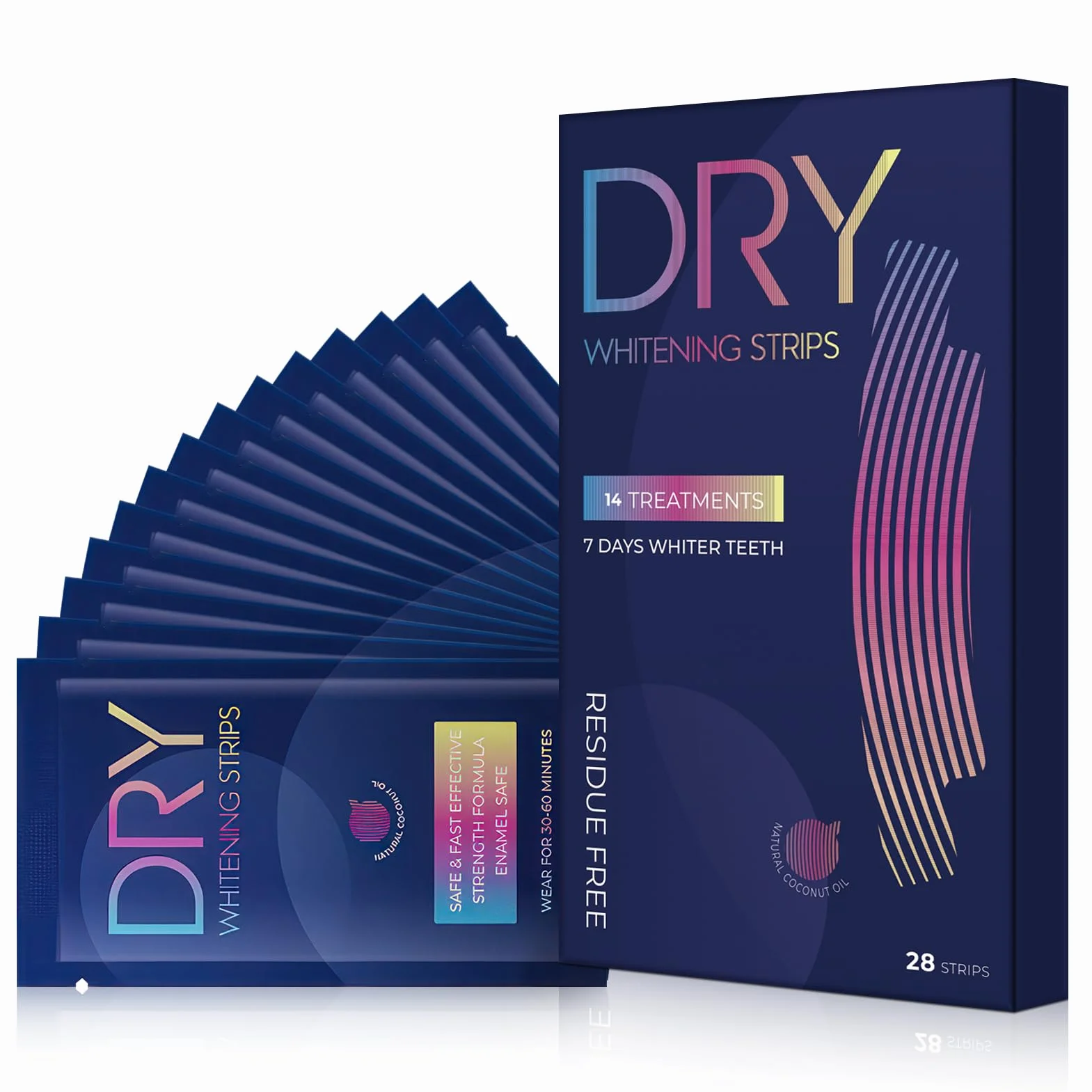 Strisce Sbiancanti Denti Professionali 28 Pezzi – Sbiancante Denti Senza Perossido per Denti Sensibili, Whitening Strips
