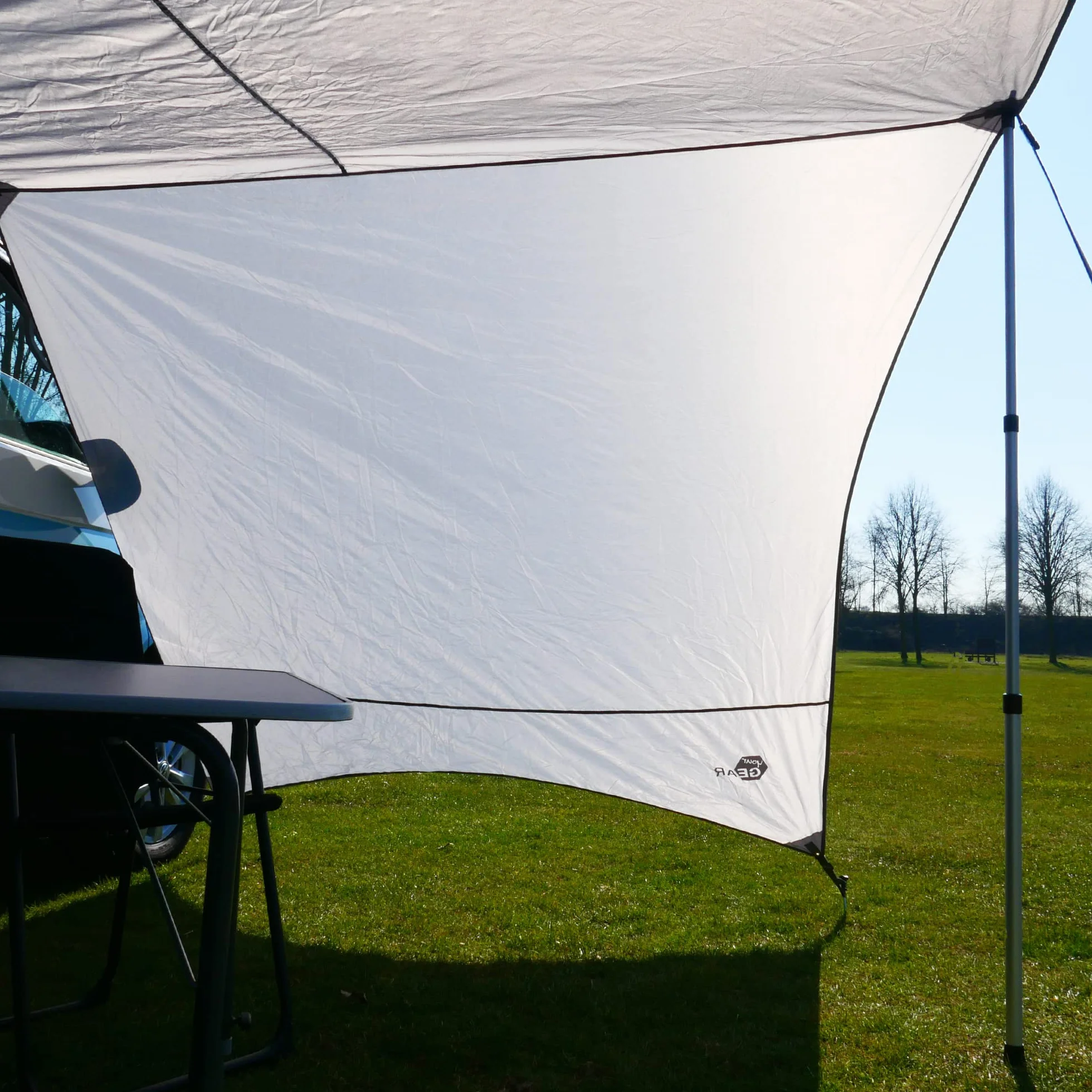 YourGEAR - Telo parasole per casa Tropea con pareti laterali, impermeabile, protezione UV 50, colonna d'acqua di 5000 mm, copertura parasole, per furgoni da campeggio, furgoni, auto, con barre di