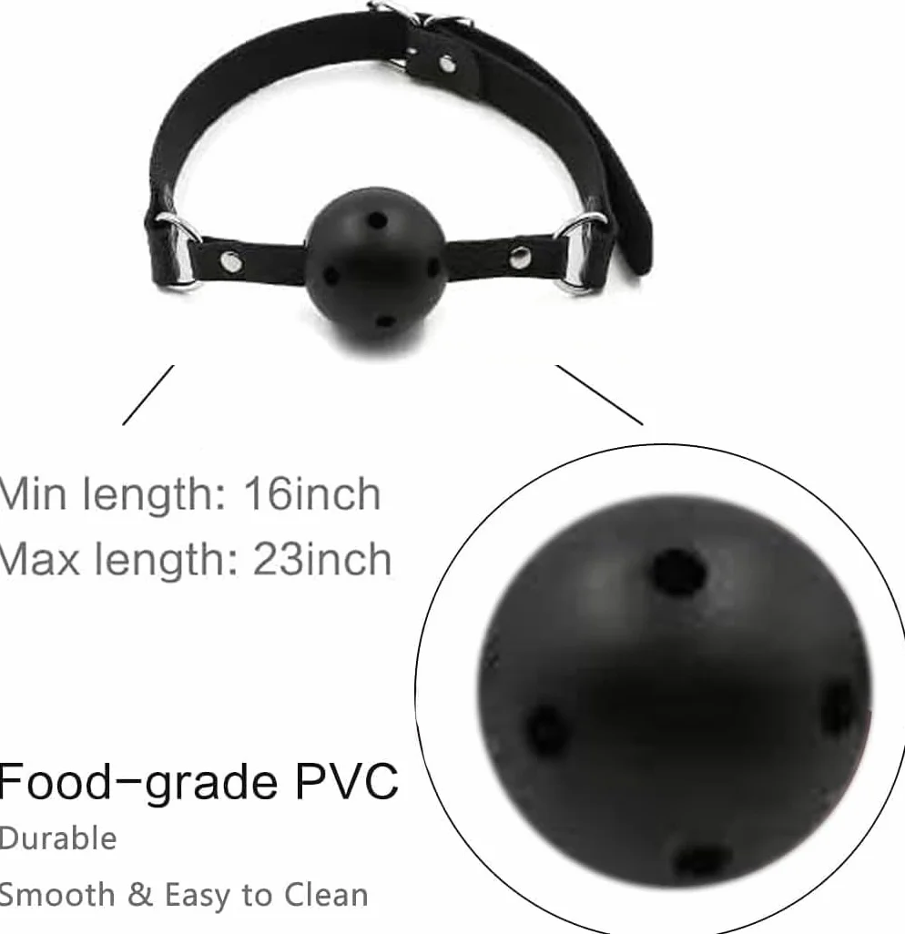 Black Ball Mouth Sports Silicone Traspirante Perforato Gioco di Ruolo Collaborativo