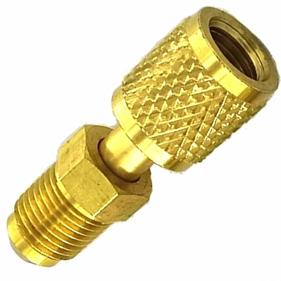 Adattatore in ottone maschio 5/16 x femmina 1/4 SAE per climatizzazione R32 R410a R22