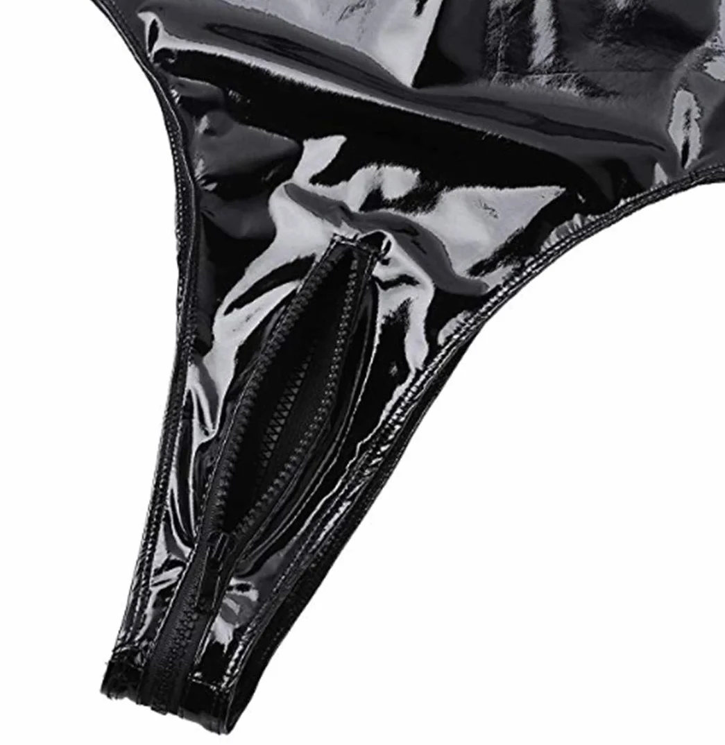 Sexy Babydoll Lingerie Biancheria Intima di Cuoio Patchwork Set Reggiseno