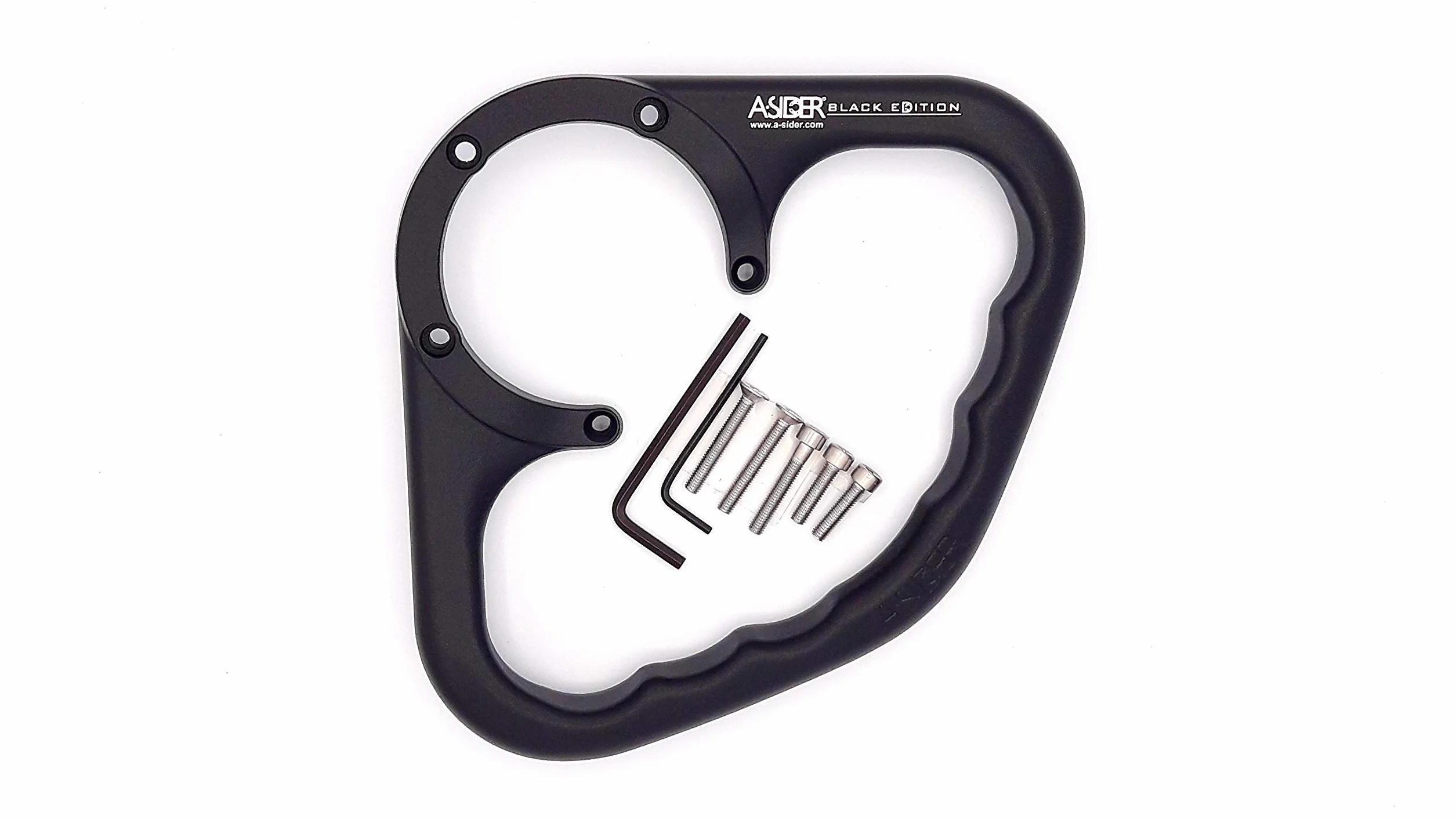 A-Sider - Maniglia per serbatoio per modelli Ducati, colore nero A-Sider Passeggero, manubrio passeggero con sistema di montaggio a 5 viti.