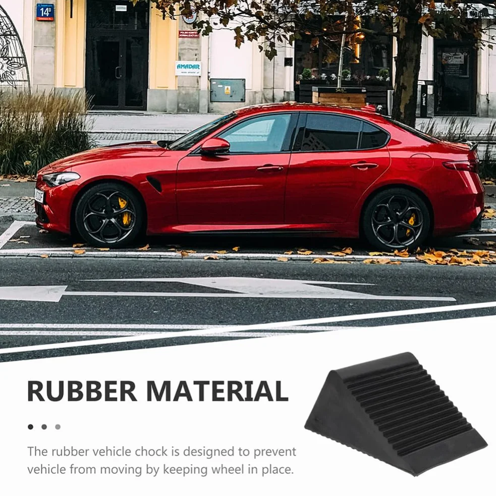 Cunei Antiscivolo Per Ruote Fermaruota Triangolari Per Auto e Camion Design Portatile e Leggero