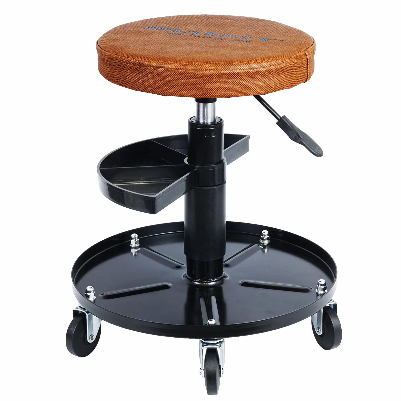 HASKYY Sgabello da officina con ruote 430-580 mm 40 cm 135 kg 2 ripiani