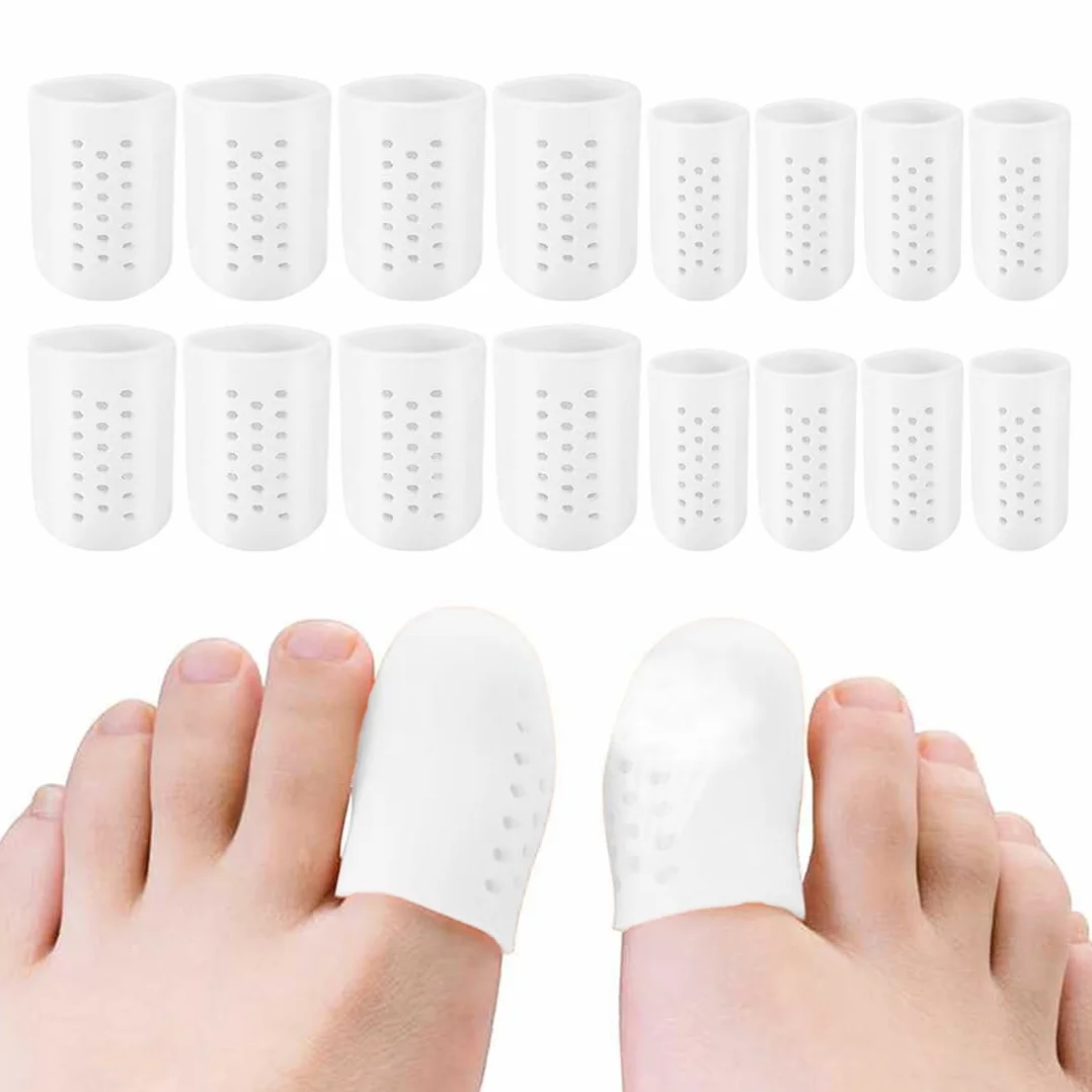 Copri Alluce Silicone Protezione Dita Piedi, 16 Pezzi Traspiranti