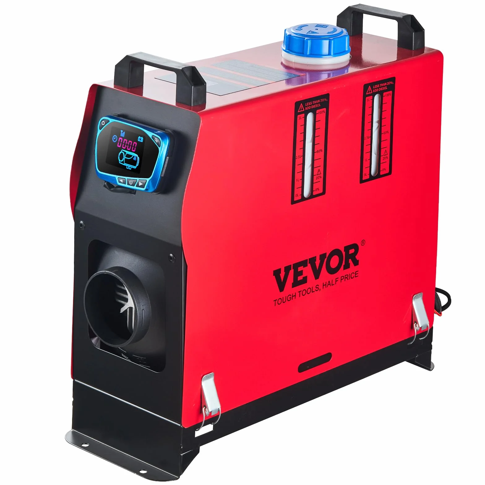 VEVOR Riscaldatore d’aria Diesel 12V 8KW Riscaldamento Autonomo Uscita Aria LCD Blu