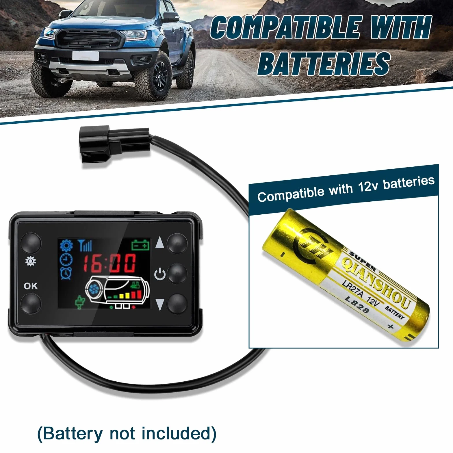 12 V Auto Riscaldatore LCD Interruttore di Controllo, con 4 Pulsanti di Controllo Remoto, Parcheggio Universale Riscaldatore per Auto Riscaldatore Dell'aria Diesel