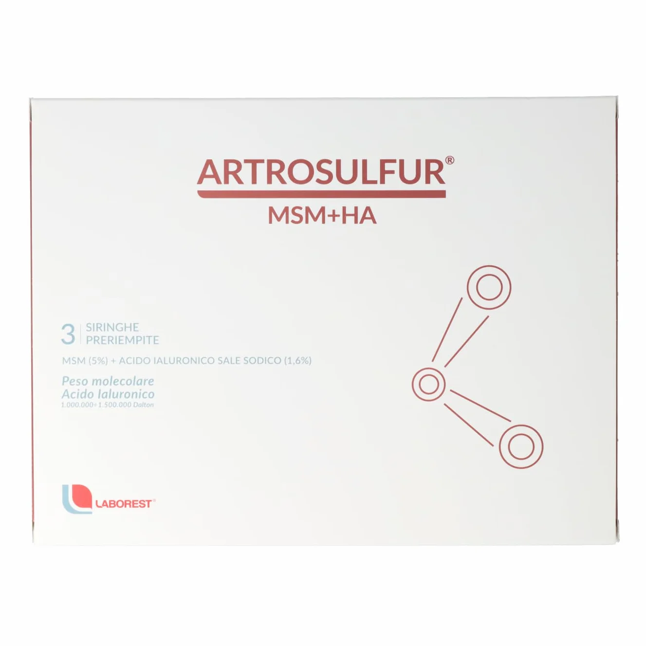 Laborest Artrosulfur MSM + HA 3 unità 2ml Acido Ialuronico