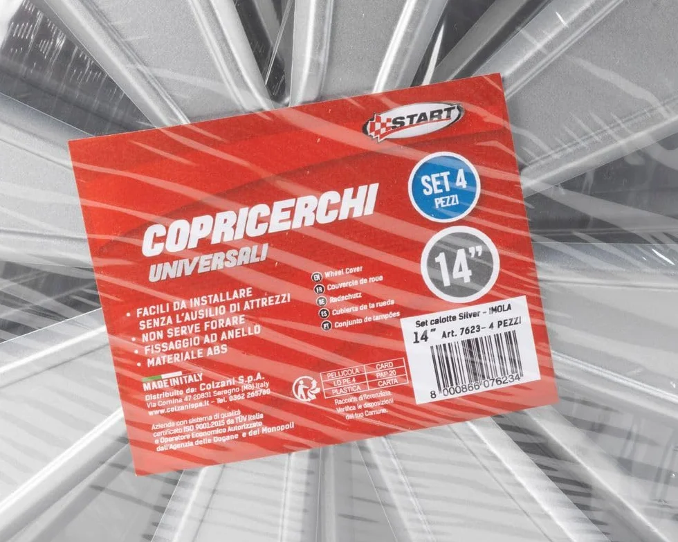 Start Set copricerchi auto grigio imola 14'' 4 pezzi in ABS