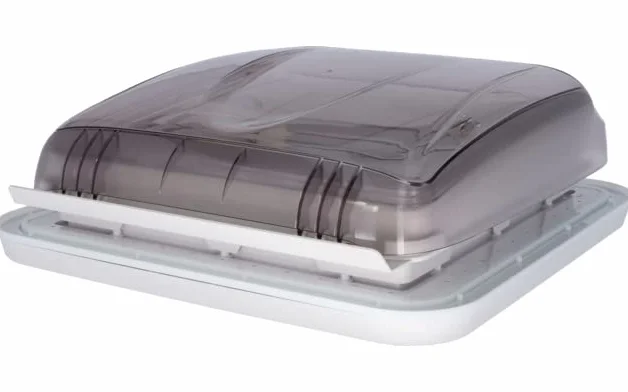 BERGER Lucernario 40x40 Oblò trasparente per roulotte Camper Camping con Ventilazione Forzata 28-50mm