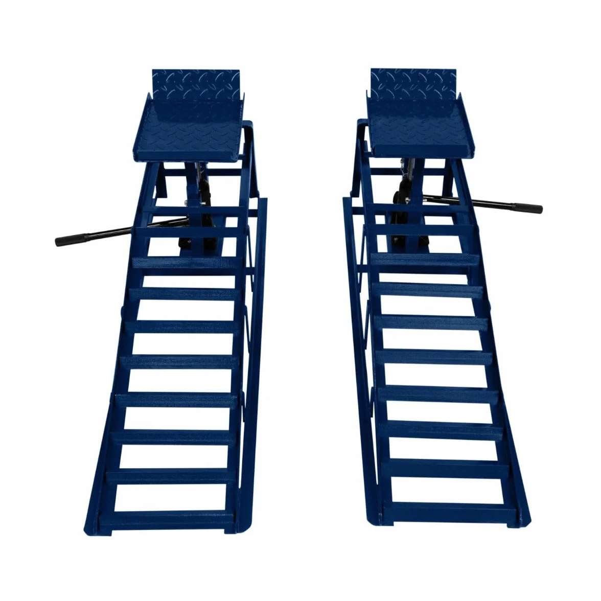 Rampe Idrauliche per Auto 2 Piattaforme di Sollevamento da 3 Tonnellate 3000kg Garage Officina Van Auto Rampa di Carico 34x26cm Altezza della Piattaforma Regolabile 270-375 mm Larghezza Massima 245mm