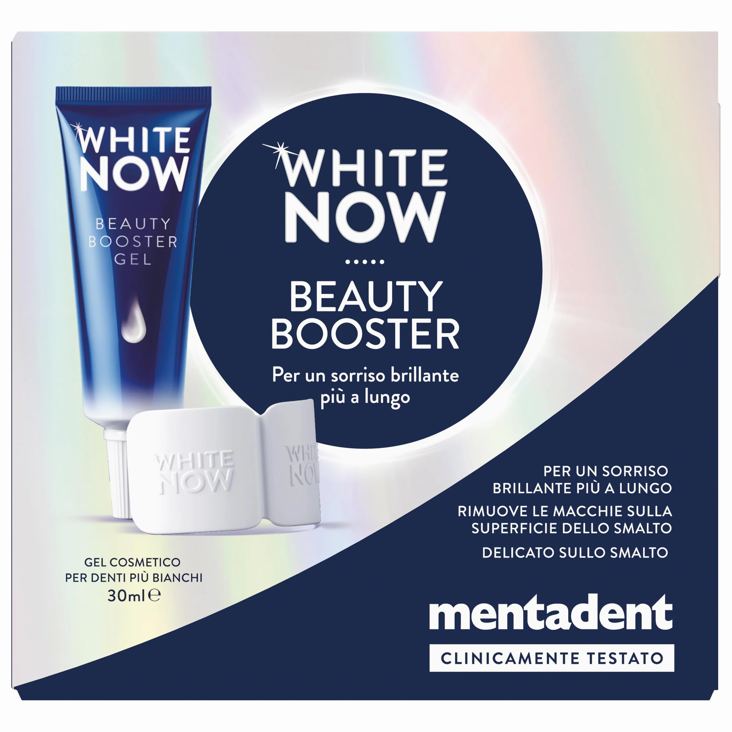 Mentadent White Now Beauty Booster Gel Sbiancante Denti 30 ml con Ossigeno Attivo