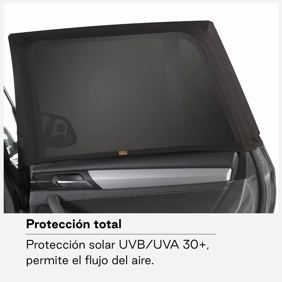 Jané Parasole Auto Bambino Finestrino, Protezione UV 30+, Anti-Insetti, Universale, Traspirante, Set 2 Pezzi,Taglia L