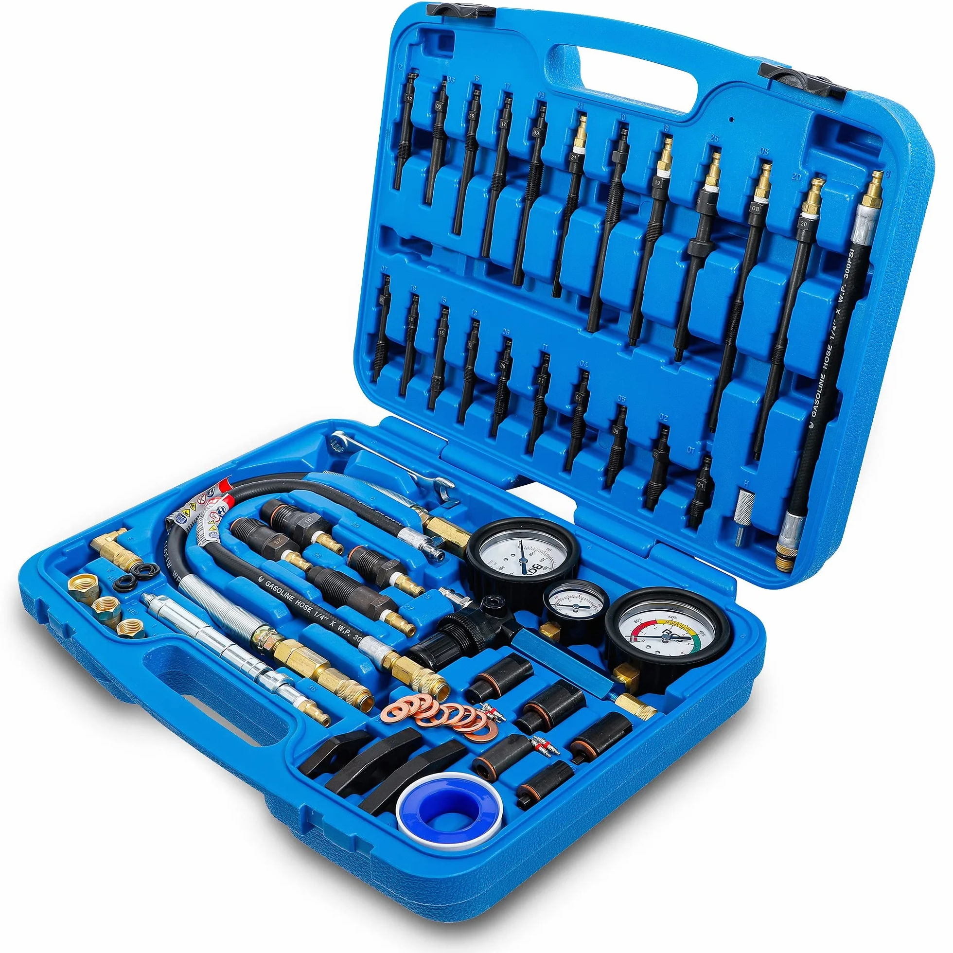 BGS 8401 | Set per test perdita compressione/ pressione mot.diesel/benz.