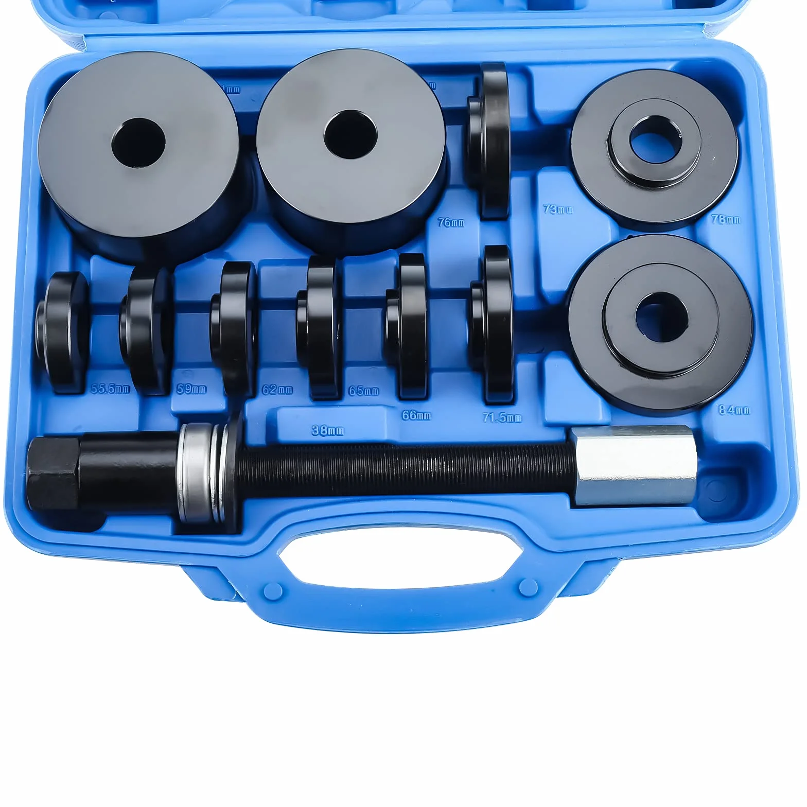 BOOMSTART 19 Pezzi Set di Attrezzi per Cuscinetti Ruota, Estrattori per Mozzi Ruota 55-84mm per VW Audi Opel Fiat BMW Ford
