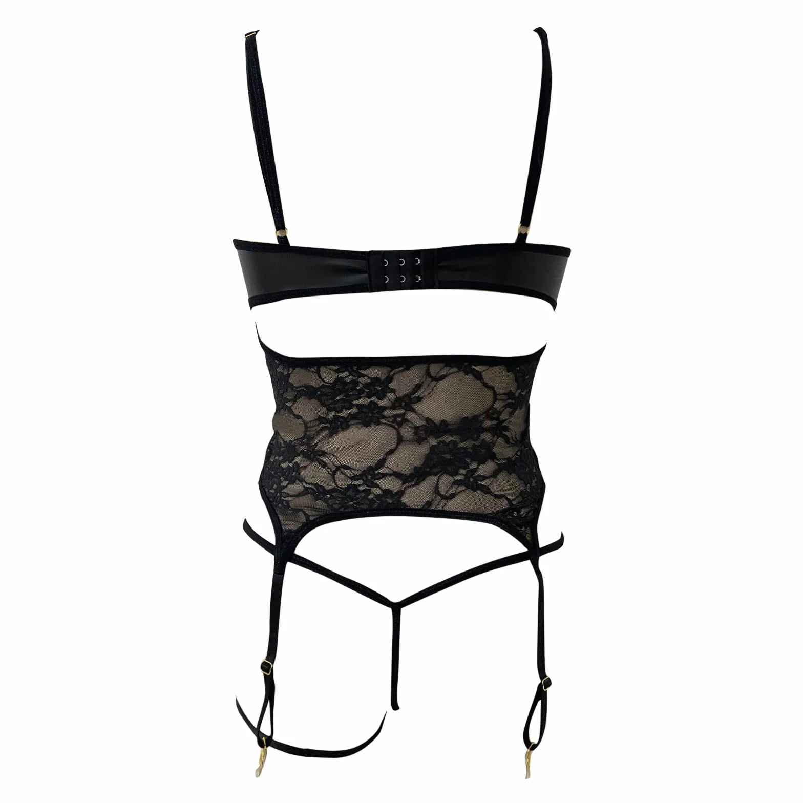 Generisch Lingerie sexy da donna in pelle pizzo perizoma feste