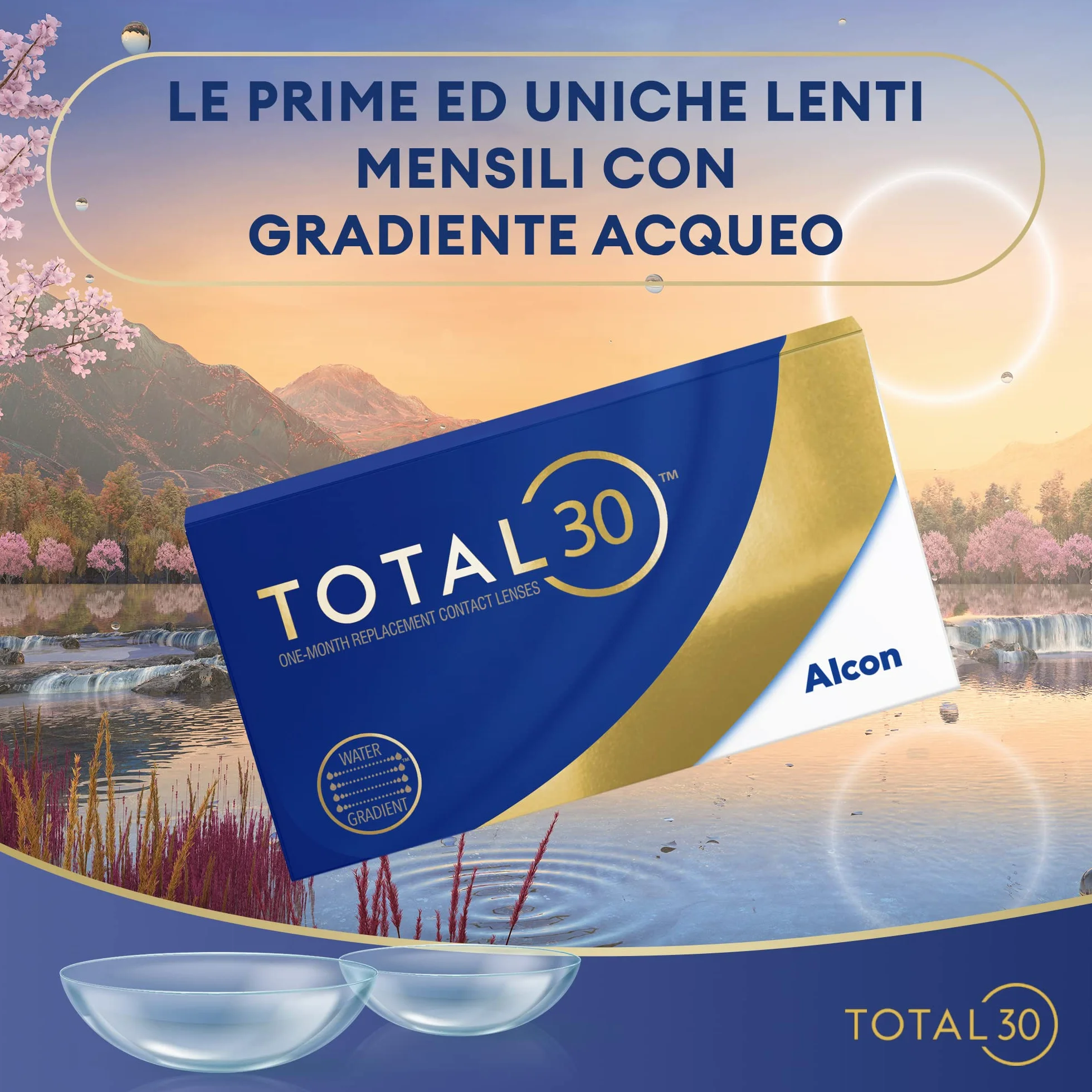 TOTAL30 lenti a contatto mensili, BC 8.4 mm, DIA 14.2 mm, -01.75 diottria, confezione da 3