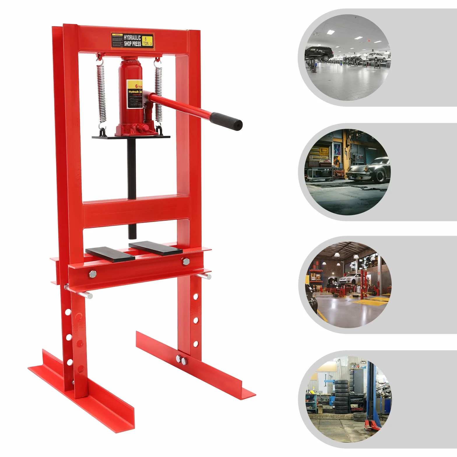 Pressa da officina idraulica 6T 125 mm acciaio al carbonio manuale per cuscinetti boccole auto
