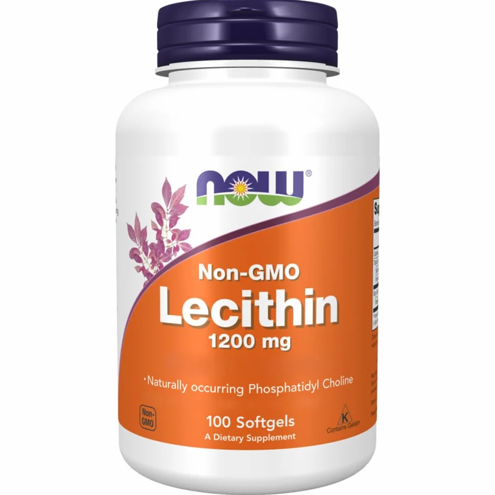 Now Foods Lecithin (Lecitina di Soia) 1200 mg 100 Softgel Alto Dosaggio