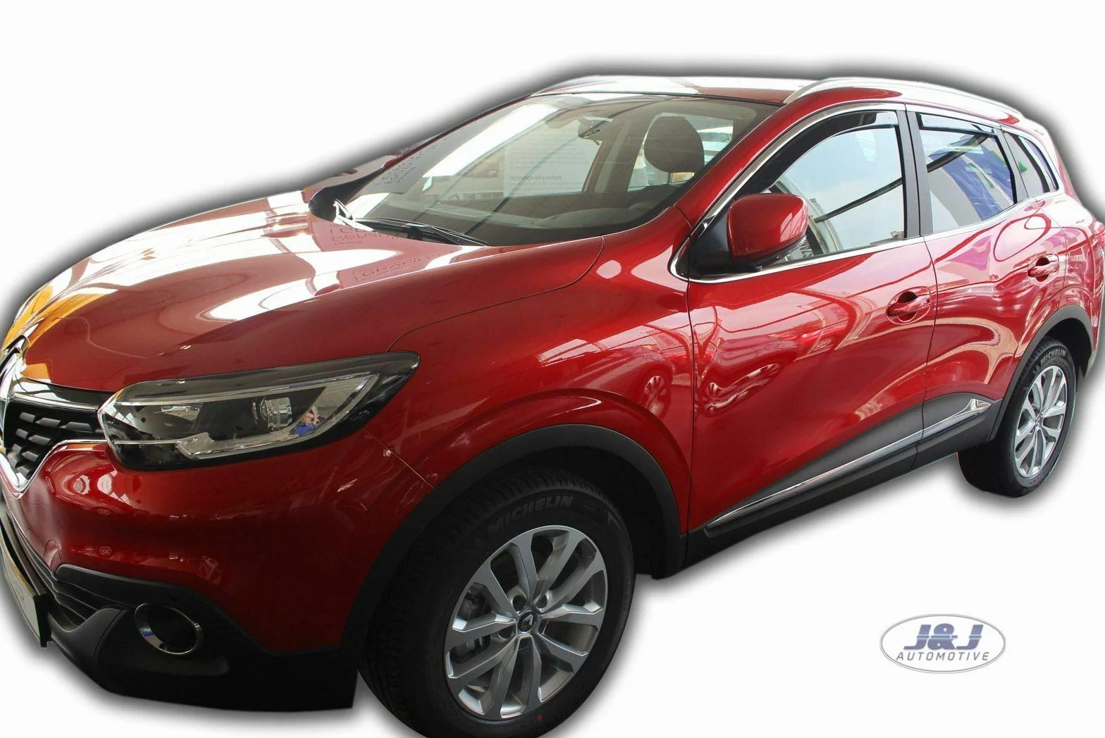 Deflettori d'Aria Heko per Renault Kadjar dal 2015, Set 4 Pezzi Nero Fumé