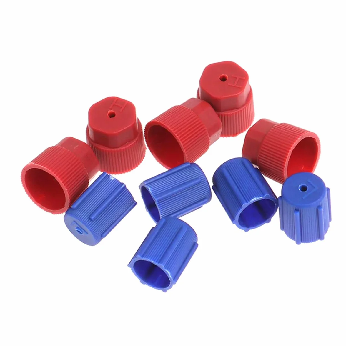 10 Pezzi Auto AC Sistema Valvola Tappo Porta Ricarica Cap High Low Side Kit Accessori