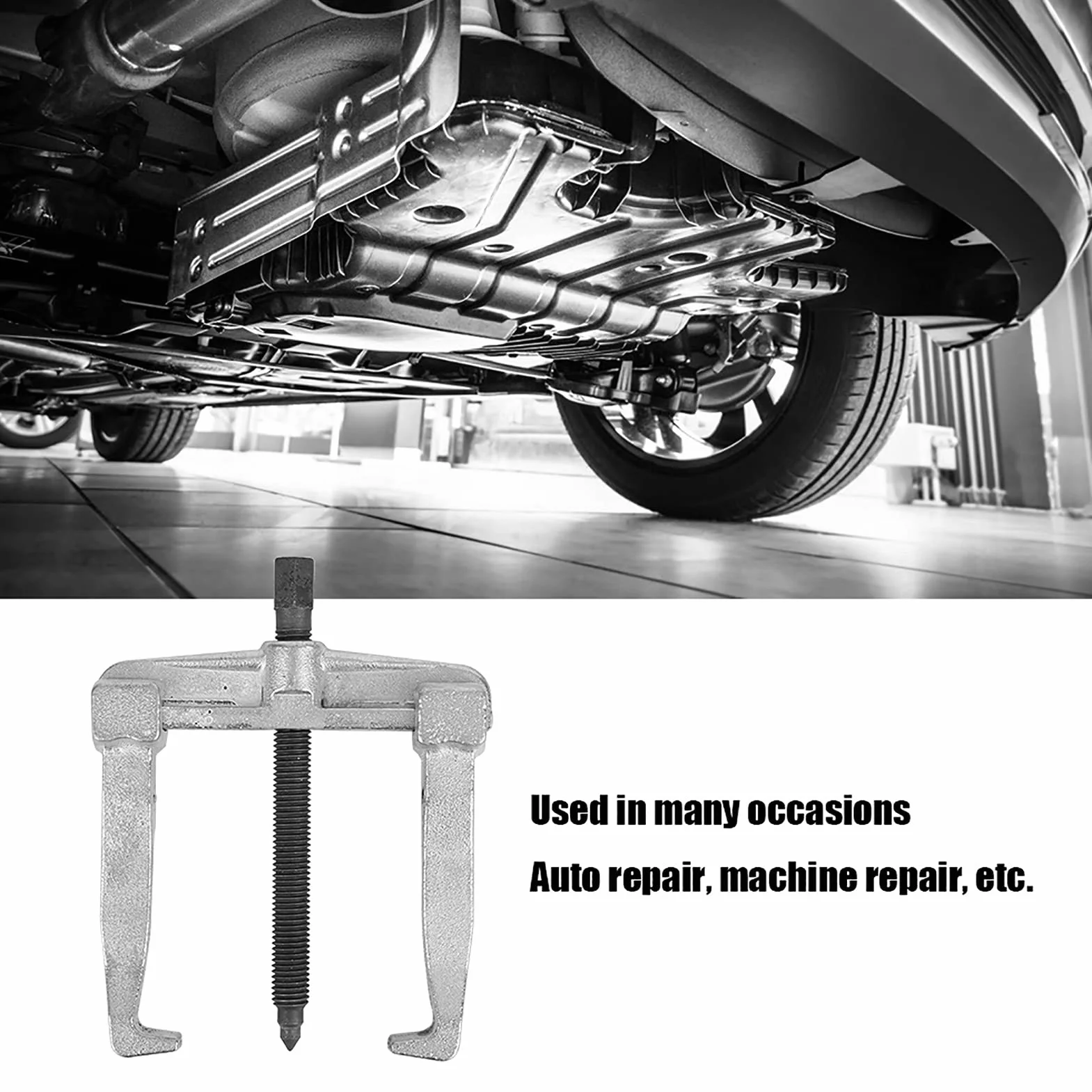 250mm 2 ganasce Estrattori separati Attrezzo per smontaggio cuscinetti tavolo Accessori per riparazioni automatiche per cuscinetti meccanici