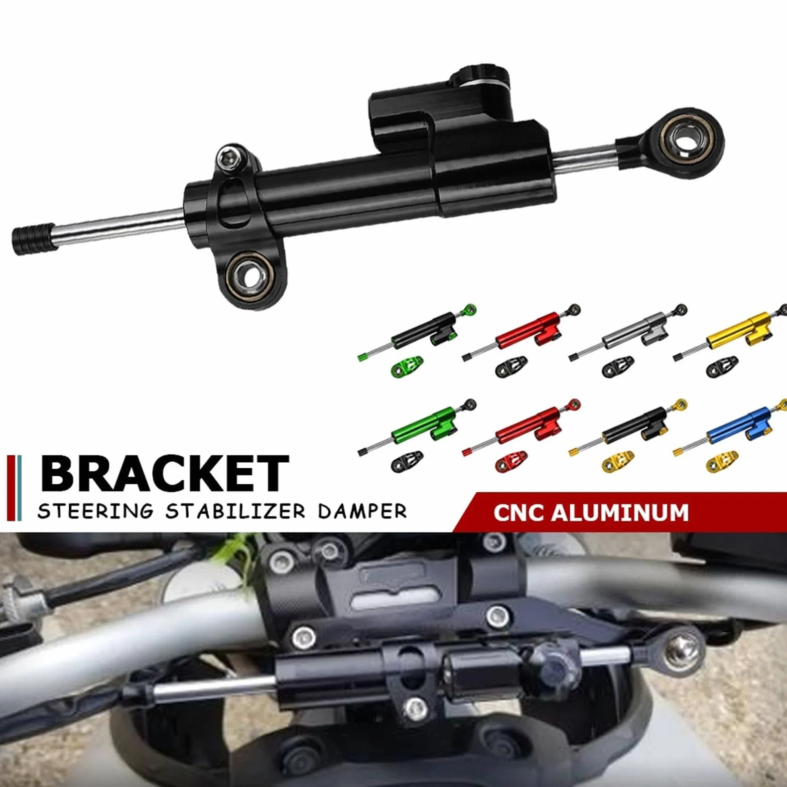 Sterzo Stabilizzare Ammortizzatore Di Controllo Sicurezza Staffa Montaggio Per BMW R1200R 2006 2007 2008 2009-2012 2013 2014 2015 2016 2017 2018