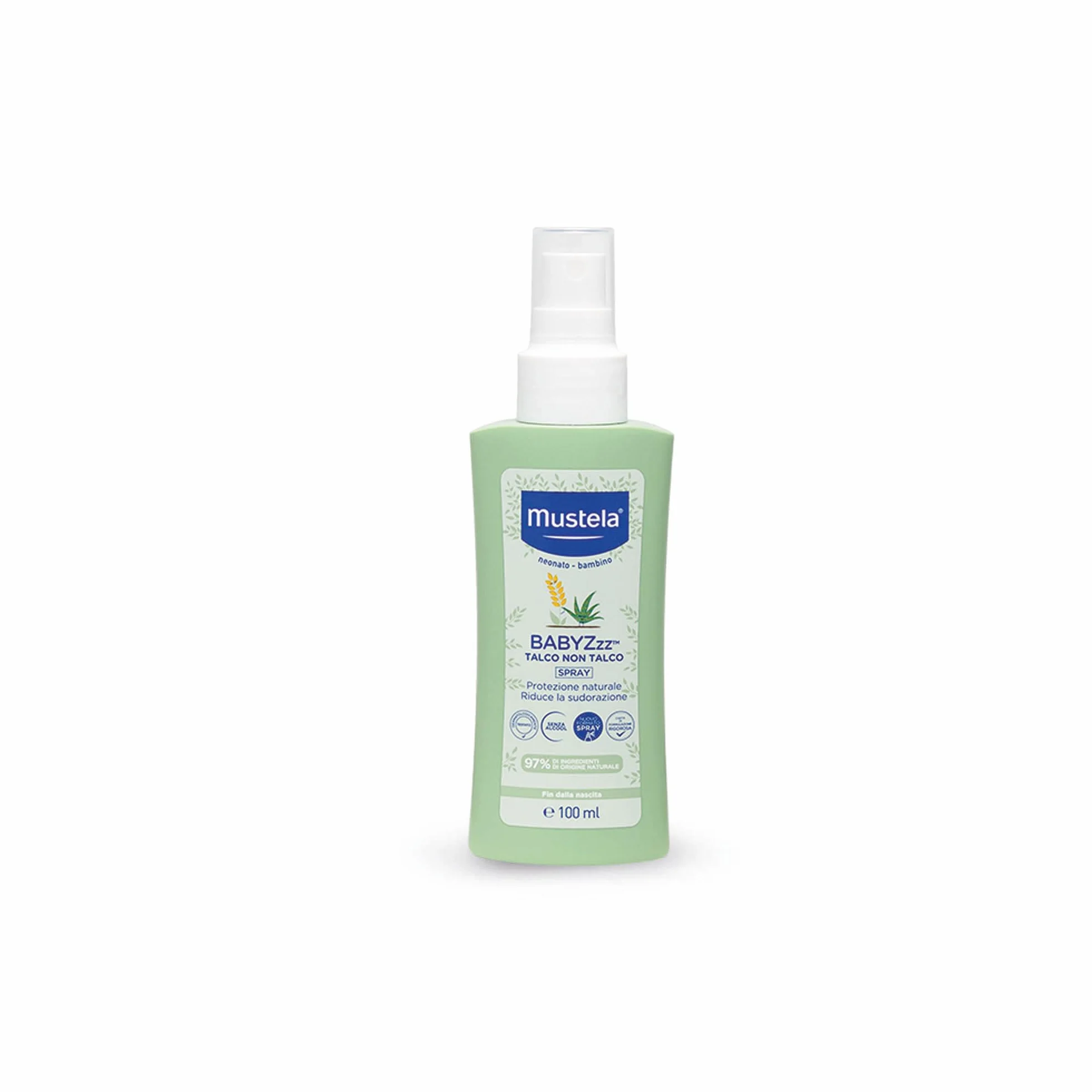 Mustela BABYZzz Talco Non Talco Spray 100ml - Protezione Naturale dalle Zanzare per Neonati e Bambini